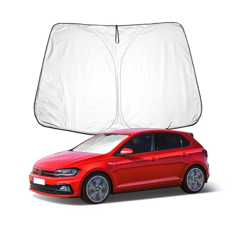 BIXUAN Sonnenschutz kompatibel mit VW Polo MK6 Seat Ibiza MK5 2017-2023 Windschutzscheibe für Ibiza MK5 das Auto Frontscheibenabdeckung Windschutz Polo 6 Frontscheibe Blockiert UV Abdeckung Faltbar von BIXUAN