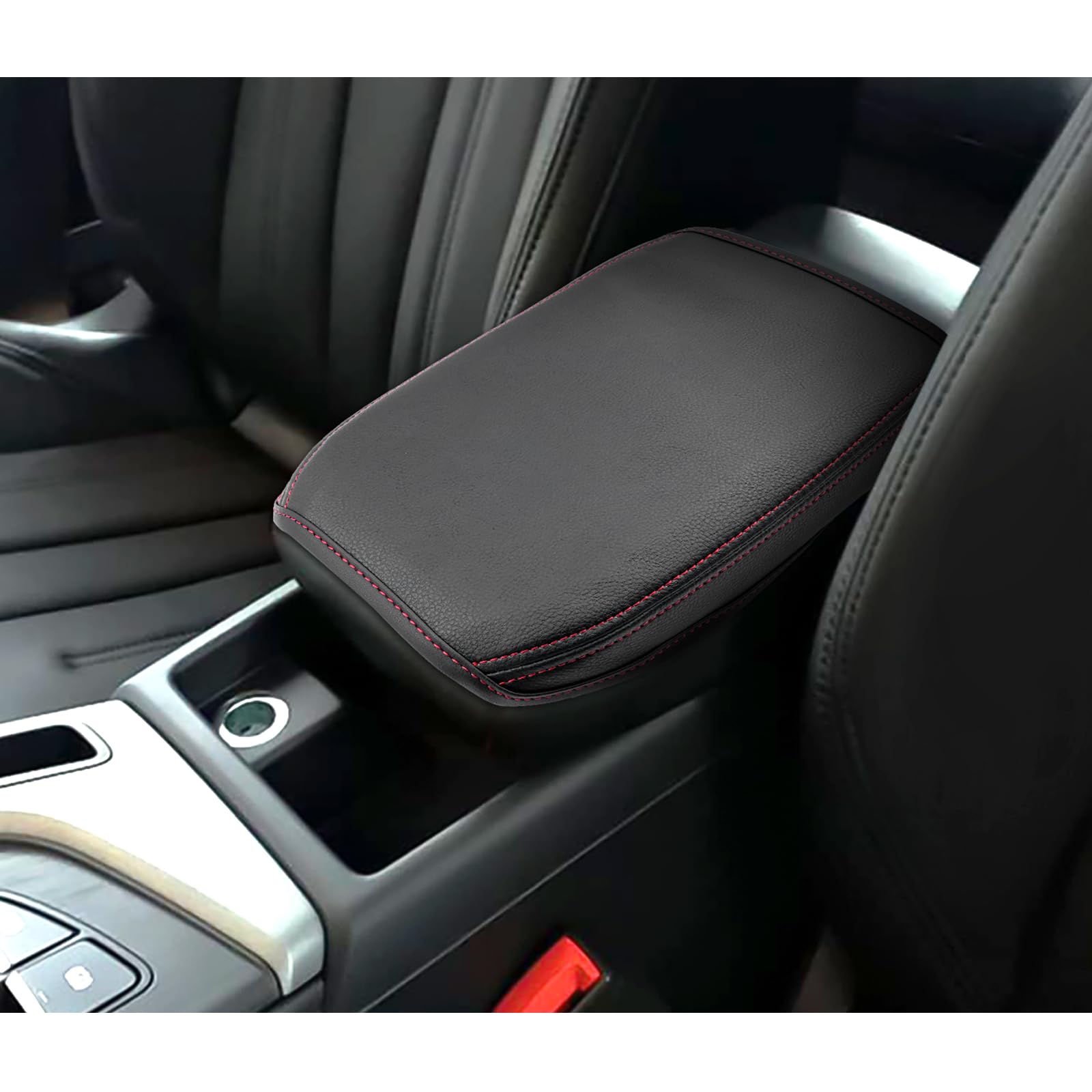 BIXUAN kompatibel mit Audi A4 B9 2017-2023 Armlehnenabdeckung Mittelkonsole Mittelarmlehne überzug Bezug Armlehne Deckel Innenraum Zubehör Schutz Leder Polster von BIXUAN