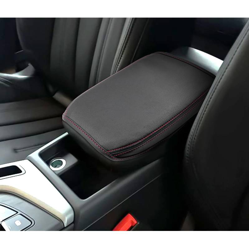 BIXUAN A4 2024 kompatibel mit Audi A4 B9 8W 2017-2023 2024 2025 Armlehnenabdeckung Mittelkonsole Mittelarmlehne überzug Bezug Armlehne Deckel Innenraum Zubehör Schutz Leder Polster von BIXUAN
