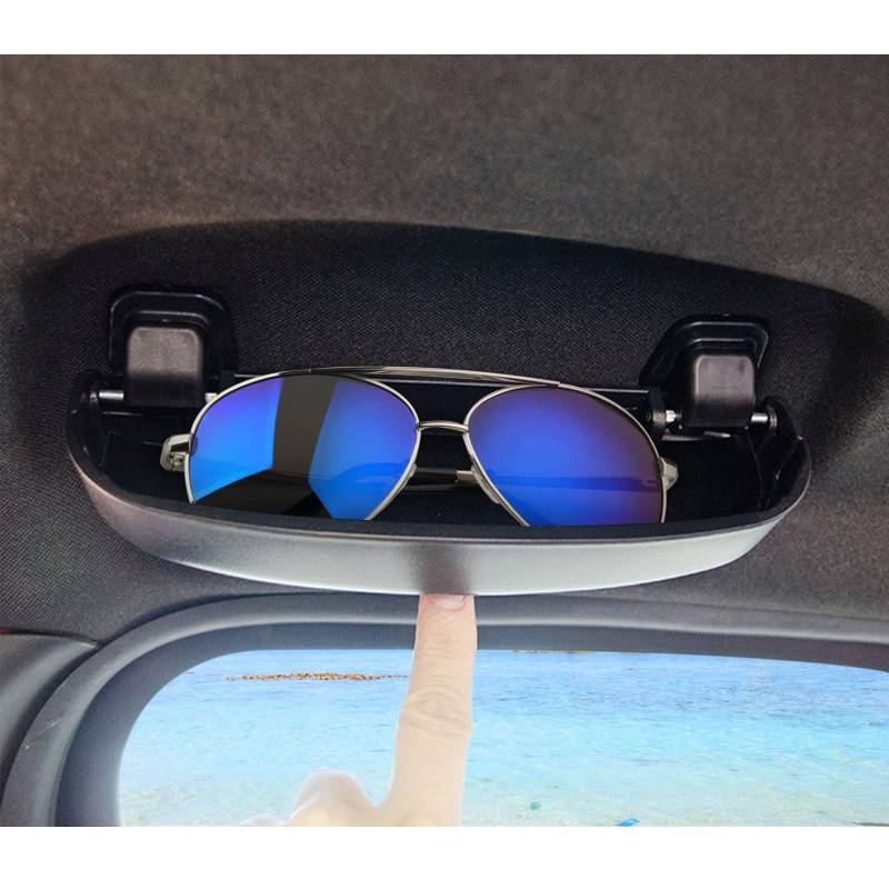 BIXUAN Focus4 kompatibel mit Ford Ranger Focus MK4 2018-2024 2025 Fiesta MK8 2016-2022 Sonnenbrillenhalter Brillenetui Brillenhalter,Aufbewahrungsbox Organizer Schwarz 2 Schraubendreher von BIXUAN