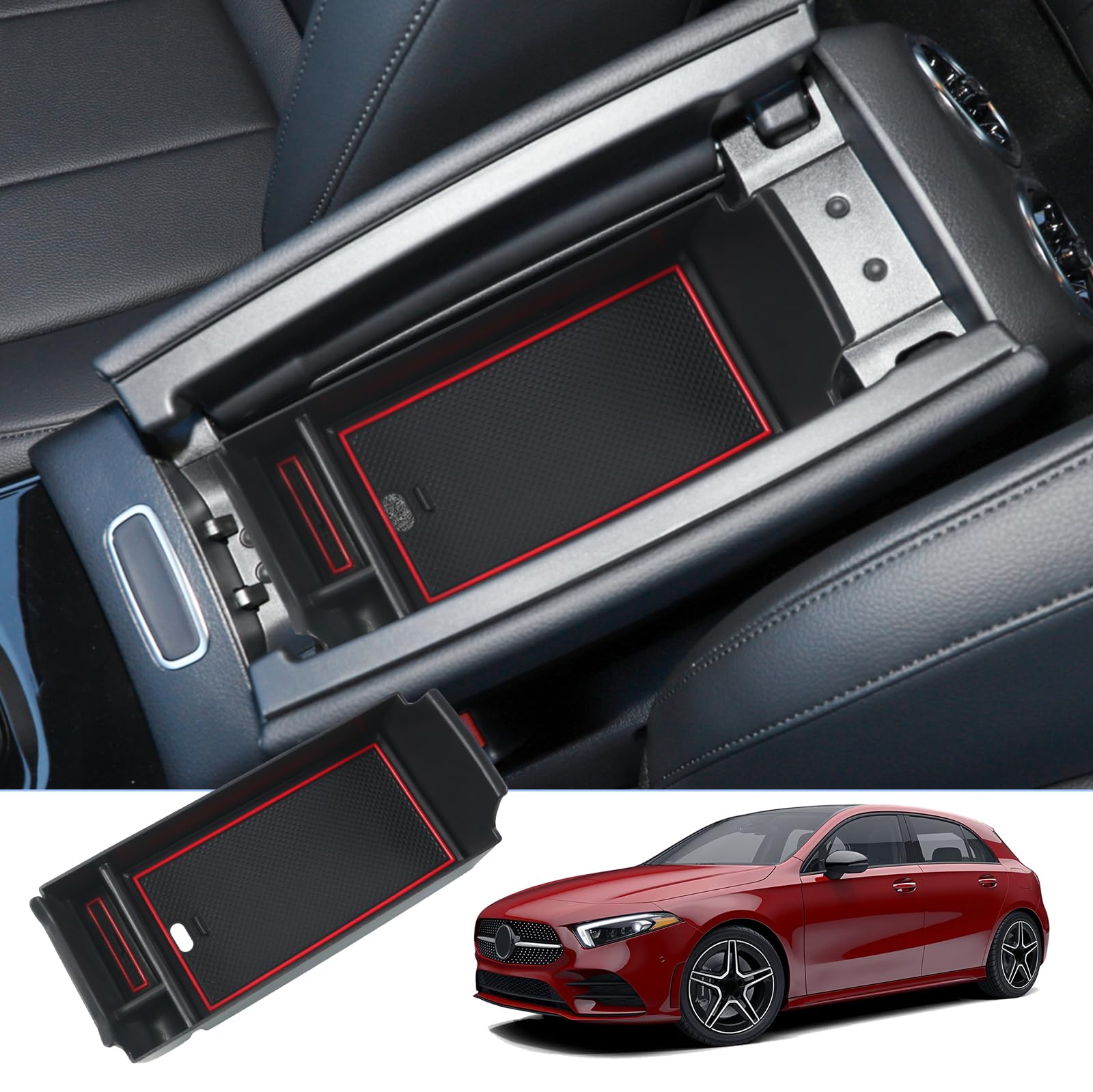 BIXUAN kompatibel mit Mercedes Benz A-Klasse W177 V177 B-Klasse W247 2019-2024 GLA H247 X247 EQA EQB C118 Mittelkonsole Aufbewahrungsbox Ablagefach Armlehne Organizer Tray Mittelarmlehne Handschuhfach BIXUAN kompatibel mit Mercedes Benz A-Klasse W177 V177 B-Klasse W247 2019-2024 GLA H247 X247 EQA EQB C118 Mittelkonsole Aufbewahrungsbox Ablagefach Armlehne Organizer Tray Mittelarmlehne Handschuhfach von BIXUAN
