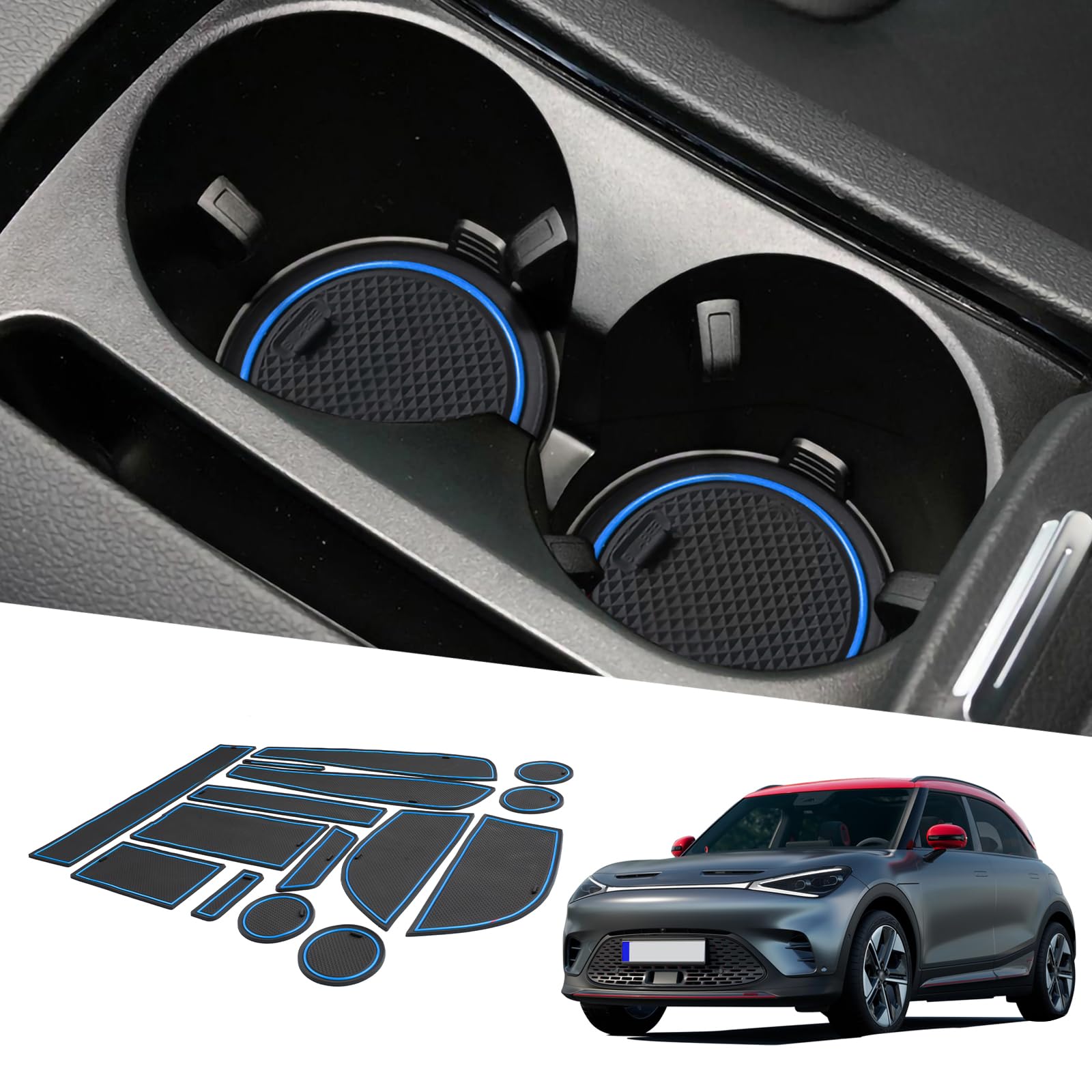 BIXUAN Smart1 2024 kompatibel mit Mercedes Benz Smart 1 2023 2024 2025 Antirutschmatten Mittelkonsole Armlehne Gummimatten Smart #1 EV Electric Getränkehalter Matte rutschfeste Türnaht Matten 15 Stück BIXUAN Smart1 2024 kompatibel mit Mercedes Benz Smart 1 2023 2024 2025 Antirutschmatten Mittelkonsole Armlehne Gummimatten Smart #1 EV Electric Getränkehalter Matte rutschfeste Türnaht Matten 15 Stück von BIXUAN