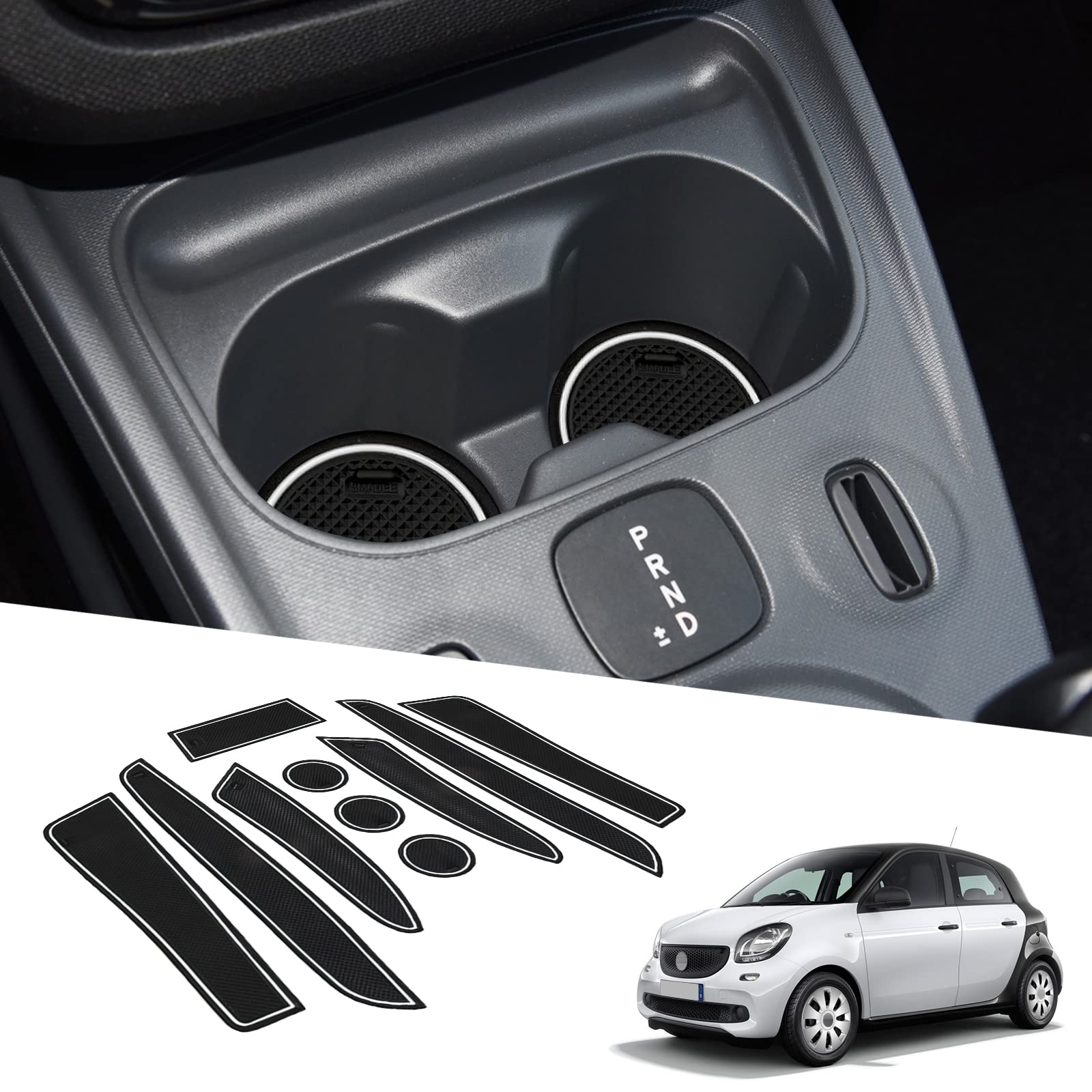 BIXUAN kompatibel mit Mercedes Benz Smart forfour w453 SmartEQ ForFour 2014-2022 Antirutschmatten Mittelkonsole Armlehne Gummimatten,Getränkehalter Matte, rutschfeste Türnaht Matten Türschlitzmatte BIXUAN kompatibel mit Mercedes Benz Smart forfour w453 SmartEQ ForFour 2014-2022 Antirutschmatten Mittelkonsole Armlehne Gummimatten,Getränkehalter Matte, rutschfeste Türnaht Matten Türschlitzmatte von BIXUAN