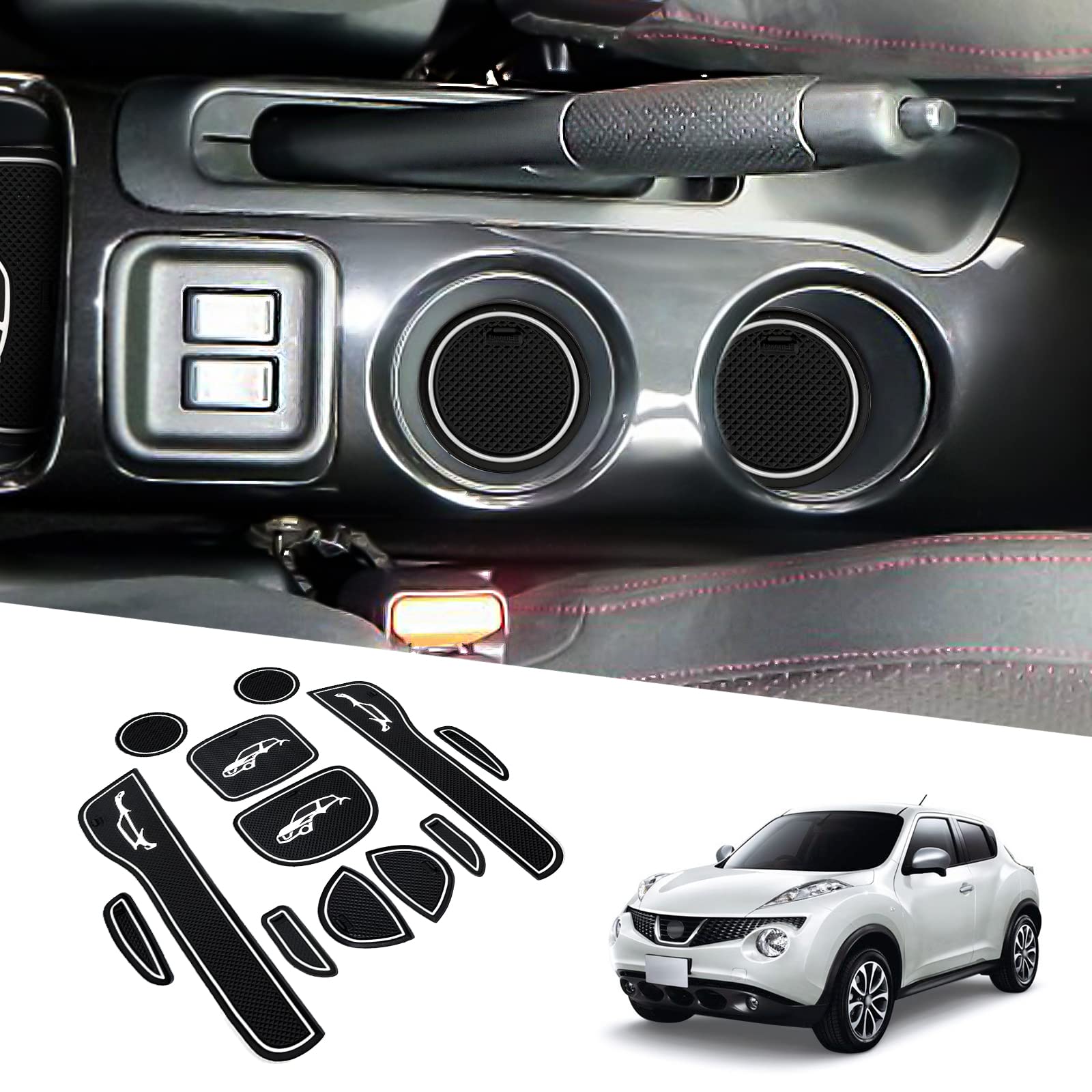 BIXUAN kompatibel mit Nissan Juke F15 2010-2019 Antirutschmatten Mittelkonsole Armlehne Gummimatten,Getränkehalter Matte, rutschfeste Türnaht Matten Türschlitzmatte BIXUAN kompatibel mit Nissan Juke F15 2010-2019 Antirutschmatten Mittelkonsole Armlehne Gummimatten,Getränkehalter Matte, rutschfeste Türnaht Matten Türschlitzmatte von BIXUAN