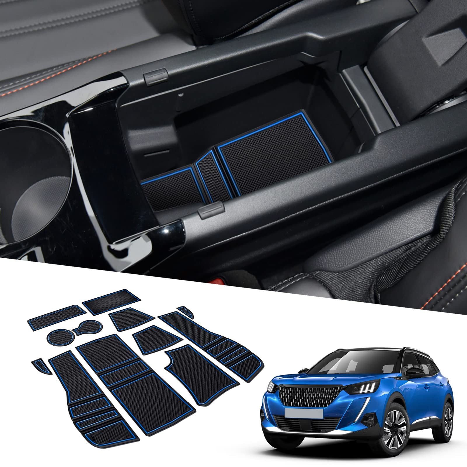 BIXUAN kompatibel mit Peugeot 2008 e-2008 P24 2020-2023 2024 2025 Antirutschmatten Mittelkonsole Armlehne Gummimatten Getränkehalter Matte rutschfeste Türnaht Matten 12 Stück Türschlitzmatte BIXUAN kompatibel mit Peugeot 2008 e-2008 P24 2020-2023 2024 2025 Antirutschmatten Mittelkonsole Armlehne Gummimatten Getränkehalter Matte rutschfeste Türnaht Matten 12 Stück Türschlitzmatte von BIXUAN