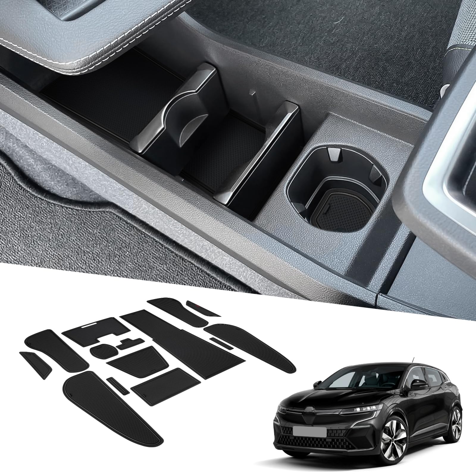 BIXUAN Megane E-Tech kompatibel mit Renault Megane E-Tech 2022-2023 2024 Antirutschmatten Mittelkonsole Armlehne Gummimatten,Getränkehalter Matte Bedienungslanze rutschfeste Türnaht Matten 14 Stück BIXUAN Megane E-Tech kompatibel mit Renault Megane E-Tech 2022-2023 2024 Antirutschmatten Mittelkonsole Armlehne Gummimatten,Getränkehalter Matte Bedienungslanze rutschfeste Türnaht Matten 14 Stück von BIXUAN