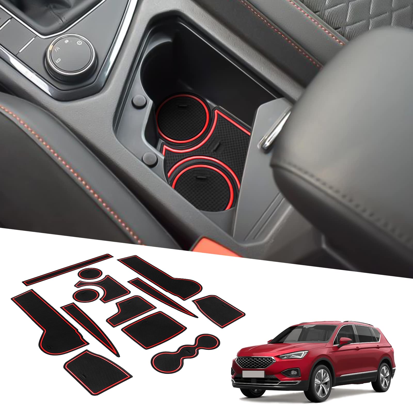 BIXUAN kompatibel mit Seat Tarraco 2019-2024 VW Tiguan 2 MK2 2016-2023 Antirutschmatten Mittelkonsole Armlehne Gummimatten,Getränkehalter Matte, rutschfeste Türnaht Matten Türschlitzmatte 13 Stück BIXUAN kompatibel mit Seat Tarraco 2019-2024 VW Tiguan 2 MK2 2016-2023 Antirutschmatten Mittelkonsole Armlehne Gummimatten,Getränkehalter Matte, rutschfeste Türnaht Matten Türschlitzmatte 13 Stück von BIXUAN