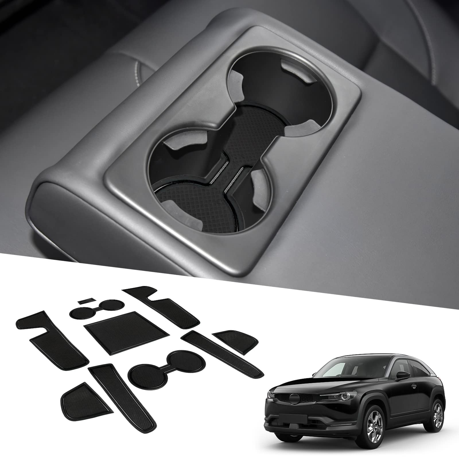 BIXUAN kompatibel mit Toyota Yaris Cross SUV 2021-2023 2024 2025 Antirutschmatten Mittelkonsole Armlehne Gummimatten Getränkehalter Matte rutschfeste Türnaht Matten 14 Stück Türschlitzmatte Schwarz BIXUAN kompatibel mit Toyota Yaris Cross SUV 2021-2023 2024 2025 Antirutschmatten Mittelkonsole Armlehne Gummimatten Getränkehalter Matte rutschfeste Türnaht Matten 14 Stück Türschlitzmatte Schwarz von BIXUAN