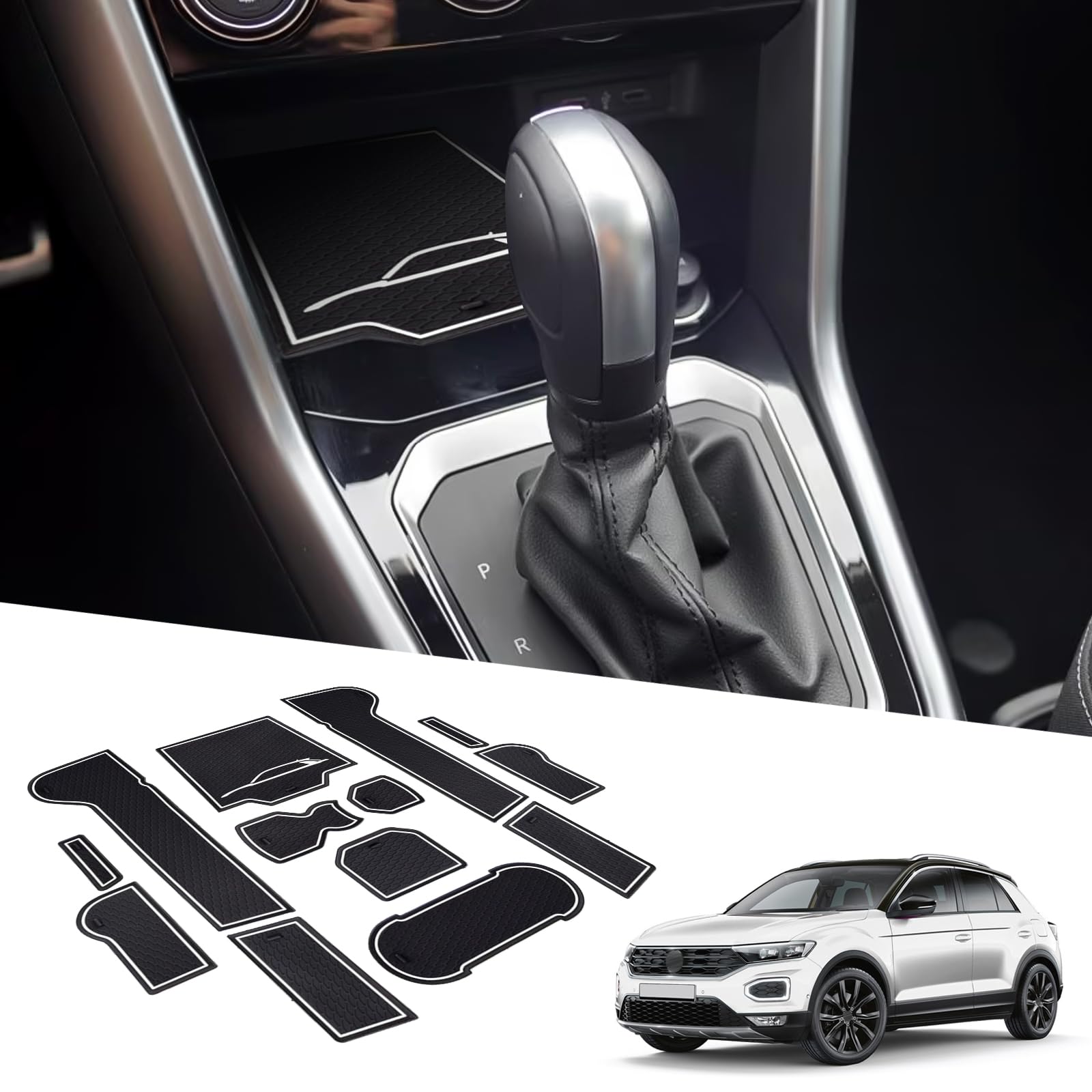 BIXUAN tROC 2024 kompatibel mit VW T-ROC 2018-2023 2024 Antirutschmatten Mittelkonsole Armlehne Gummimatten,Getränkehalter Matte, Bedienungslanze rutschfeste Türnaht 13 Stück Matten Weiss BIXUAN tROC 2024 kompatibel mit VW T-ROC 2018-2023 2024 Antirutschmatten Mittelkonsole Armlehne Gummimatten,Getränkehalter Matte, Bedienungslanze rutschfeste Türnaht 13 Stück Matten Weiss von BIXUAN