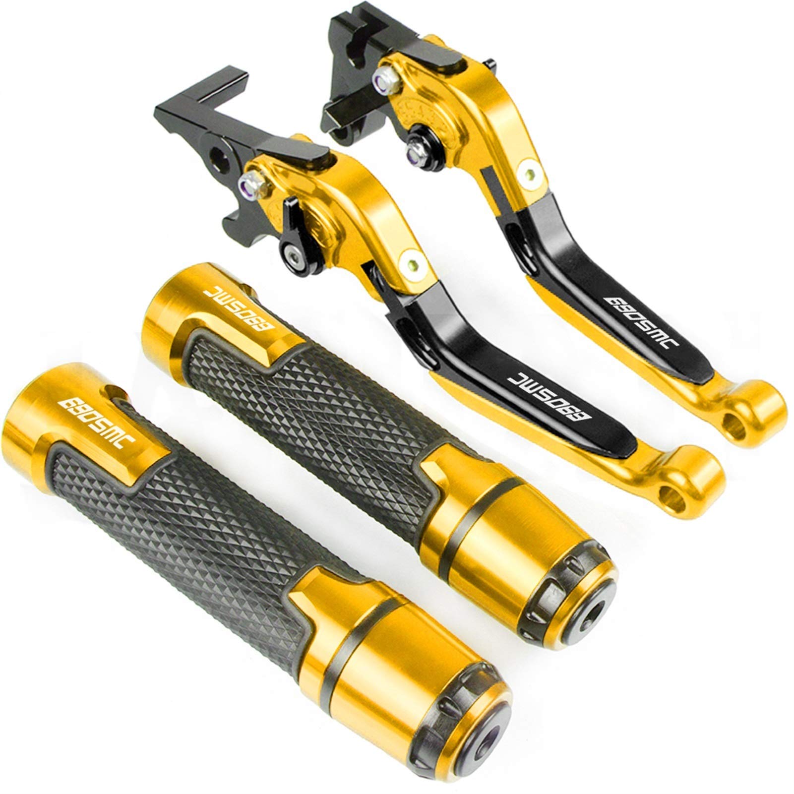 Motorrad Kupplungs Hebel Für 690 SMC R 2008 2009 2010 2011 2012 2013 Motorrad CNC Material Motorrad Zubehör Anti-Drop-Griff Verstellbarer Bremskupplungshebel(TMAX500 4) von BIZIQIMY