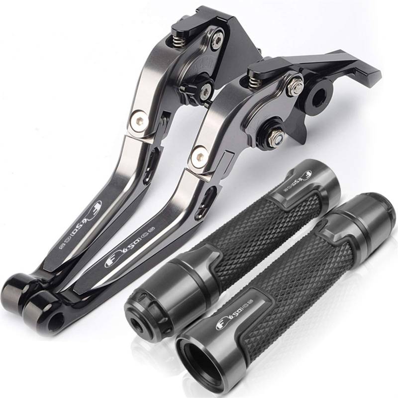 Motorrad Kupplungs Hebel Für BM-W F650cs Scarver 2003 2004 2005 F 650 CS Bremse F650cs Motorrad CNC Racing Grips Griff Griffe Bremshebelkupplung(Grau) von BIZIQIMY