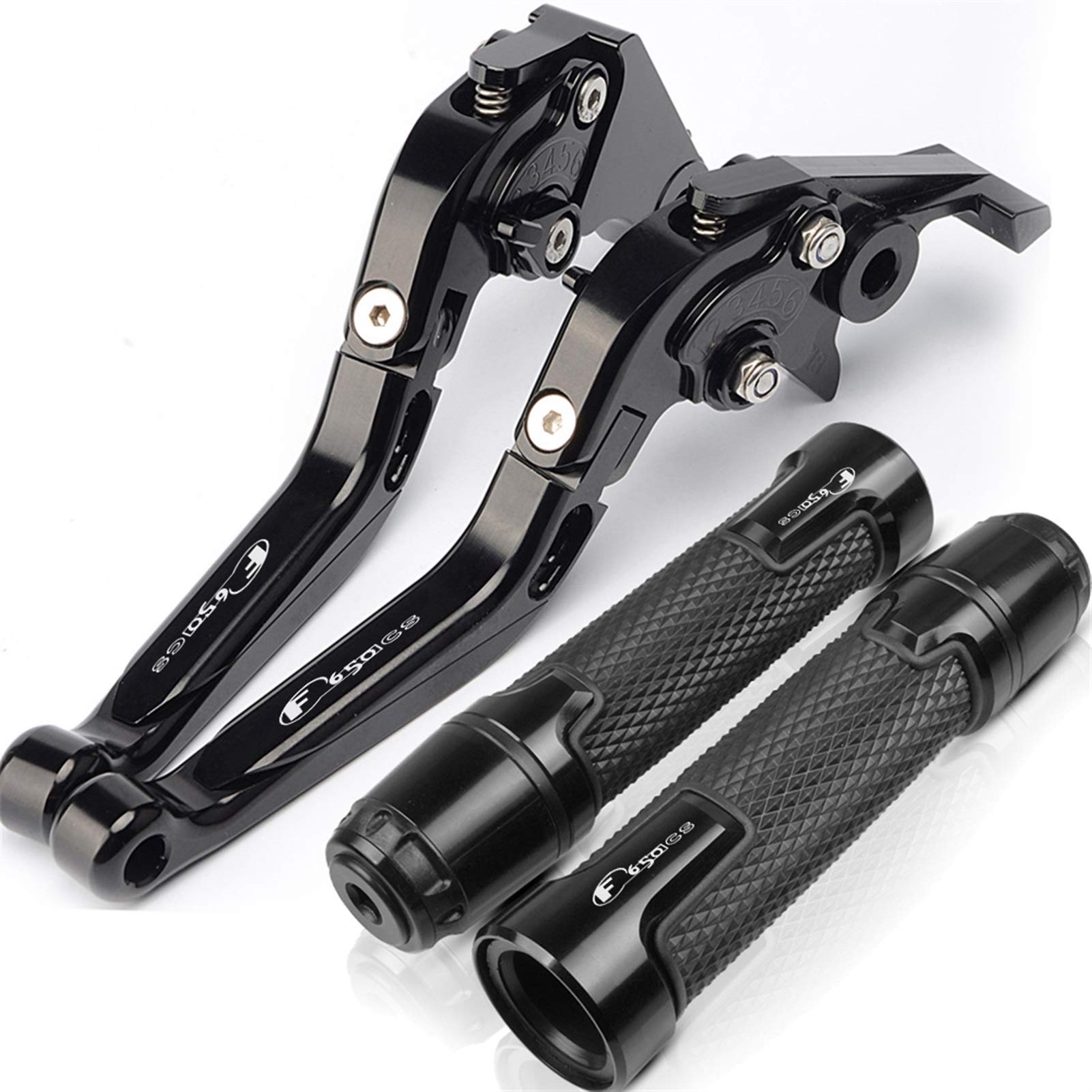 Motorrad Kupplungs Hebel Für BM-W F650cs Scarver 2003 2004 2005 F 650 CS Bremse F650cs Motorrad CNC Racing Grips Griff Griffe Bremshebelkupplung(SCHWARZ) von BIZIQIMY