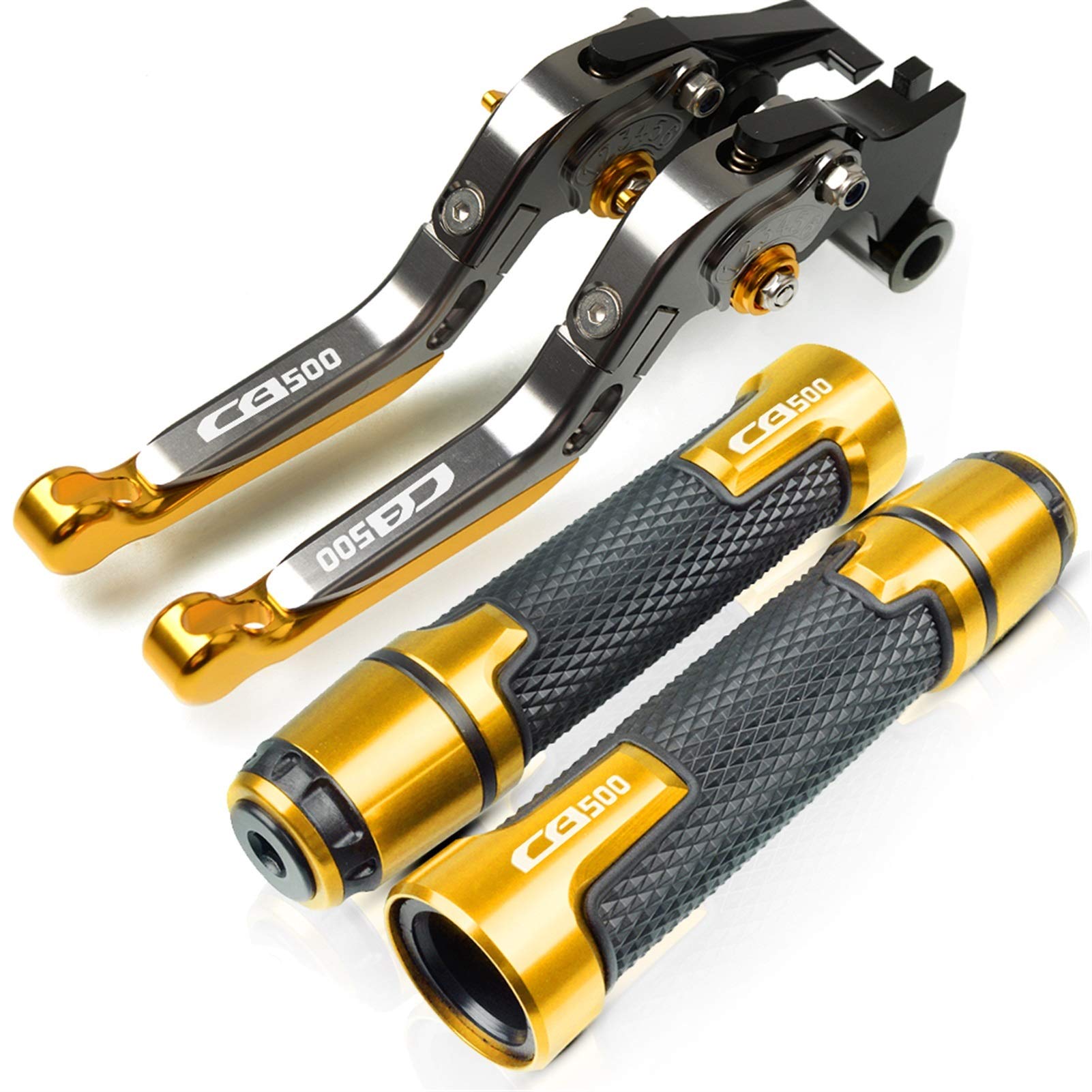 Motorrad Kupplungs Hebel Für ホンダ用 CB500 CB 500 1994 1995 1996 Motorrad CB500 Zubehör Ausziehbare Bremskupplungshebel Lenker Griff Handgriffe(TMAX500 1) von BIZIQIMY