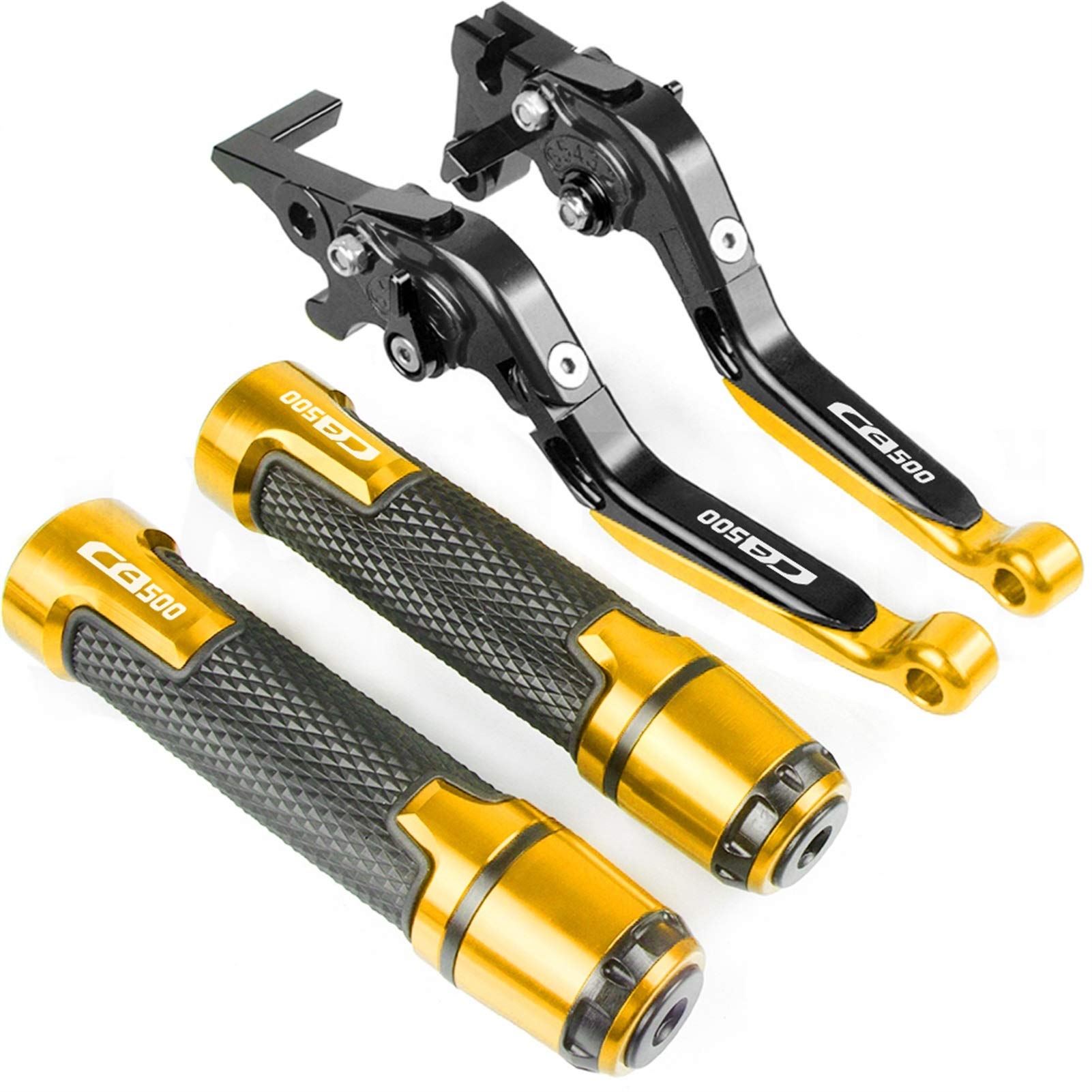 Motorrad Kupplungs Hebel Für ホンダ用 CB500 CB 500 1994 1995 1996 Motorrad CB500 Zubehör Ausziehbare Bremskupplungshebel Lenker Griff Handgriffe(TMAX500 9) von BIZIQIMY