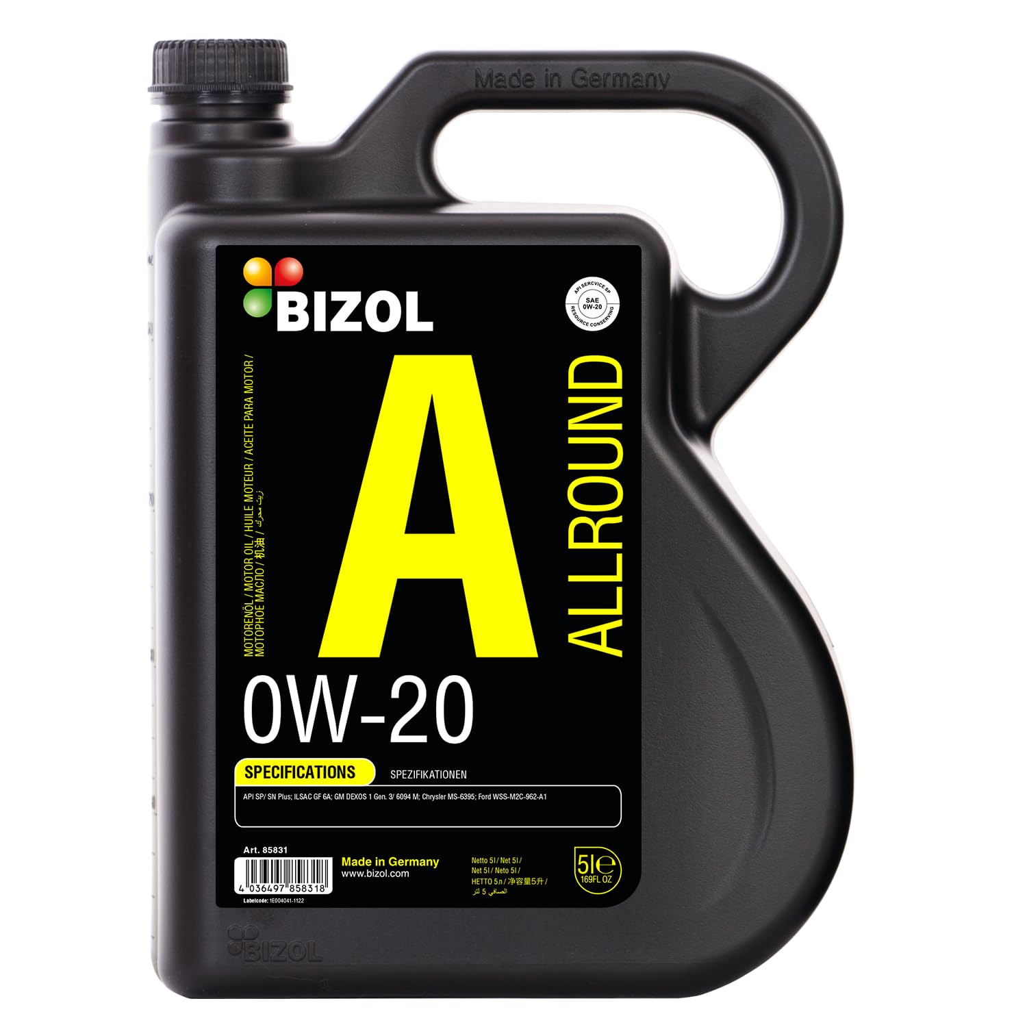 BIZOL Allround 0W-20, 5 Liter BIZOL Allround 0W-20, 5 Liter von BIZOL