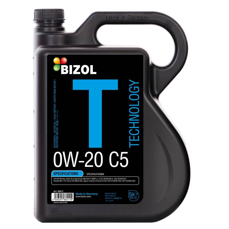 BIZOL Technology 0W-20 C5, 5 Liter von BIZOL