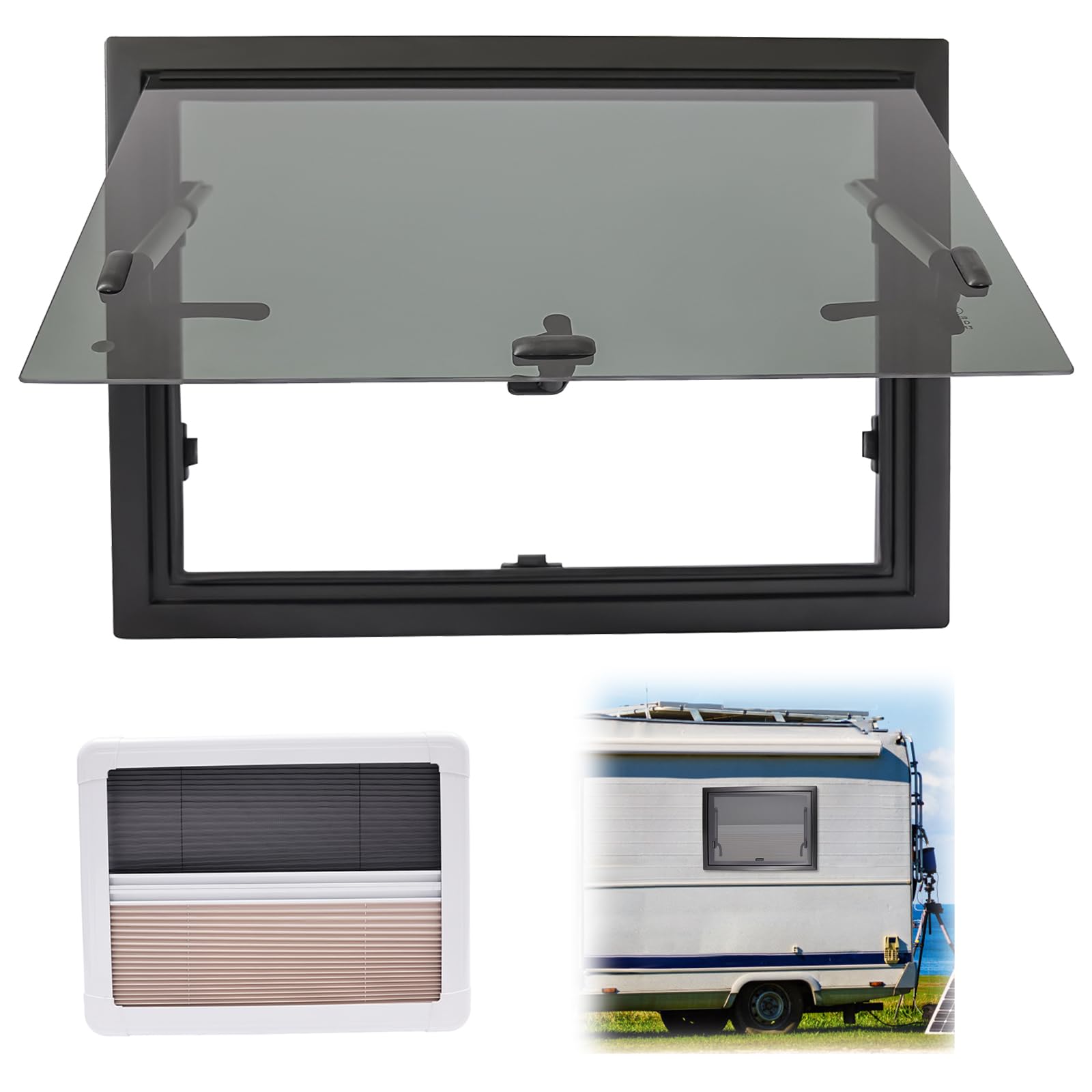 BJTDLLX Wohnmobilfenster Ausstellfenster 600x450 mm Wohnmobil Fenster Wohnwagen Fenster inkl. Verdunklung Seitenfenster Camper, Externes Push Fenster für RV, Wohnmobilfenster Camper Fenster BJTDLLX Wohnmobilfenster Ausstellfenster 600x450 mm Wohnmobil Fenster Wohnwagen Fenster inkl. Verdunklung Seitenfenster Camper, Externes Push Fenster für RV, Wohnmobilfenster Camper Fenster von BJTDLLX