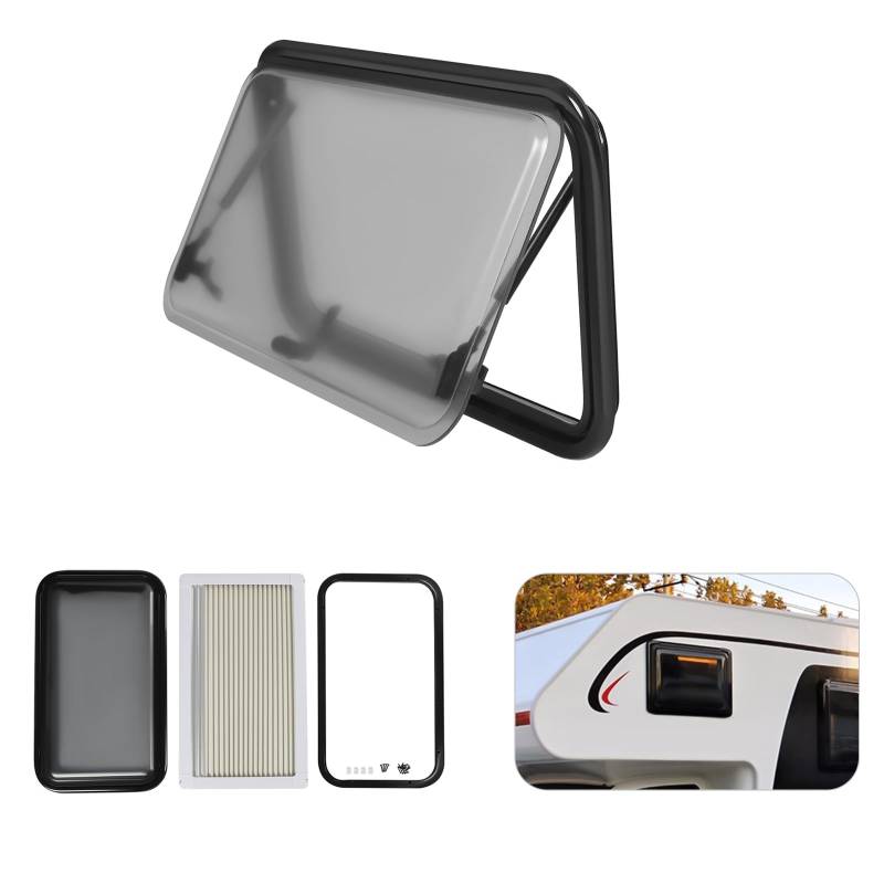 BJTDLLX Wohnmobilfenster Ausstellfenster 700x400mm Wohnwagen Fenster Ausstellfenster Camper, RV Wohnmobil Fenster inkl. Verdunklung Seitenfenster Camper, RV Klappfenster Externes Push Fenster von BJTDLLX