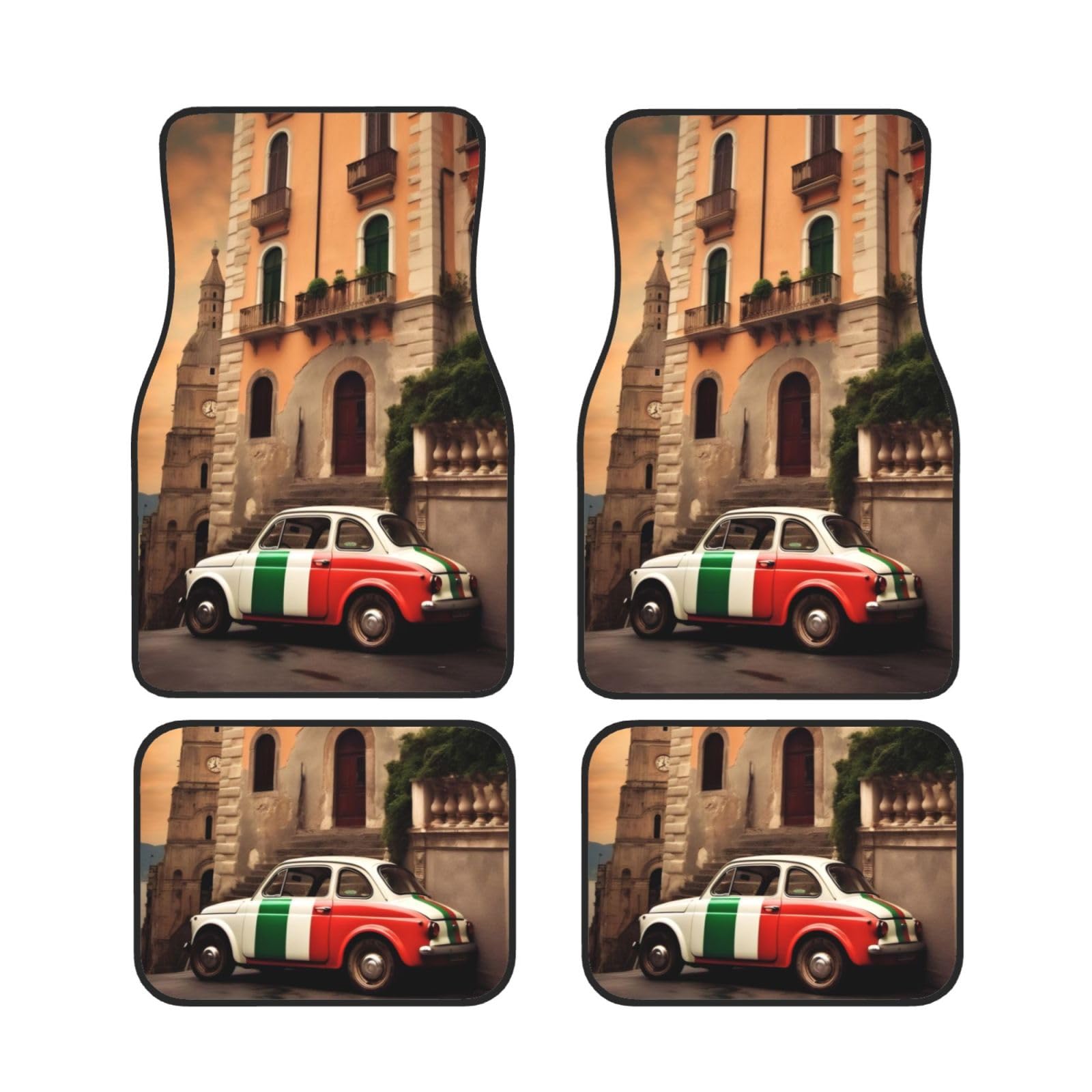 Beautiful Italy Universal Auto Fußmatten Auto Fußmatten Set von 4 Stück Automotive vorne hinten Fußmatten Anti-Rutsch-Neopren Auto Fußmatten für SUV, Limousine, Van, LKW Beautiful Italy Universal Auto Fußmatten Auto Fußmatten Set von 4 Stück Automotive vorne hinten Fußmatten Anti-Rutsch-Neopren Auto Fußmatten für SUV, Limousine, Van, LKW von BKTRAVERPT