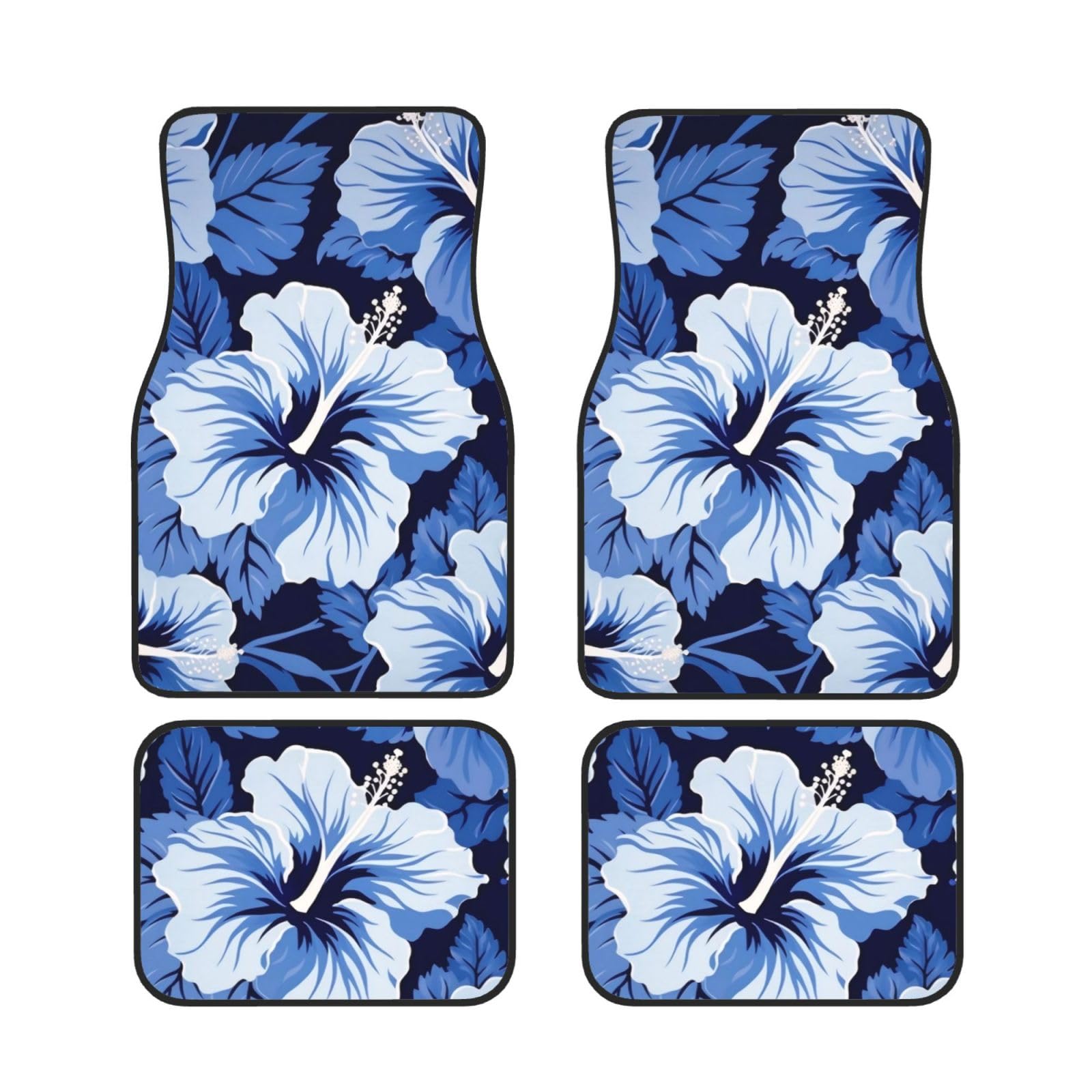 Blue Hibiscus Universal Auto Fußmatten Auto Fußmatten Set von 4 Stück Automotive Front Rear Floor Mats Anti-Rutsch-Neopren Auto Fußmatten für SUVs, Limousinen, Van, LKW Blue Hibiscus Universal Auto Fußmatten Auto Fußmatten Set von 4 Stück Automotive Front Rear Floor Mats Anti-Rutsch-Neopren Auto Fußmatten für SUVs, Limousinen, Van, LKW von BKTRAVERPT