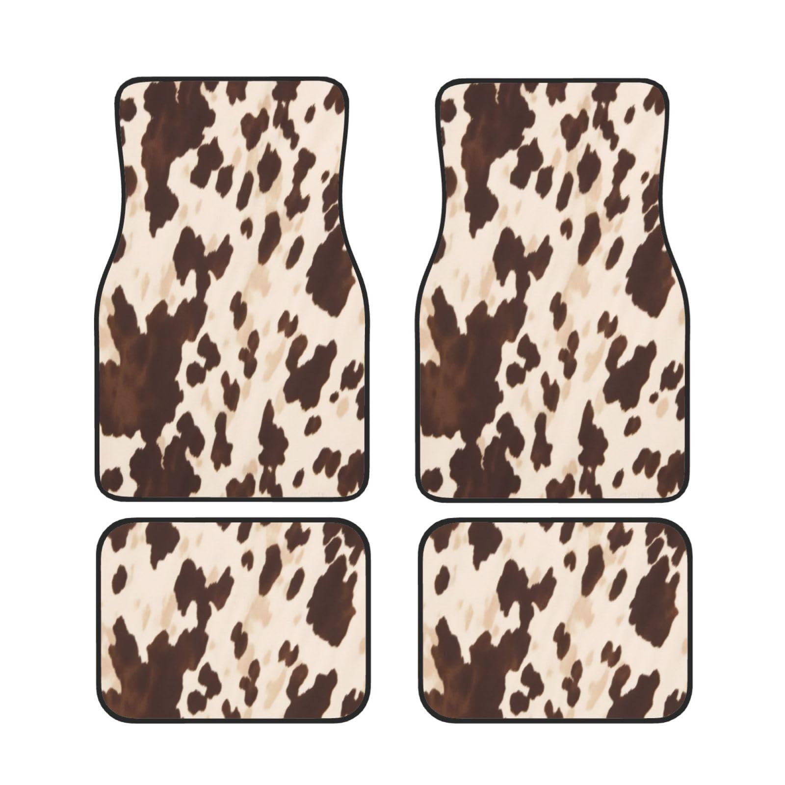 Braune Kuh-Punkte Universal Auto Fußmatten Set von 4 Stück Automotive Front Rear Floor Mats Anti-Rutsch-Neopren Auto Fußmatten für SUVs, Limousinen, Van, LKW Braune Kuh-Punkte Universal Auto Fußmatten Set von 4 Stück Automotive Front Rear Floor Mats Anti-Rutsch-Neopren Auto Fußmatten für SUVs, Limousinen, Van, LKW von BKTRAVERPT