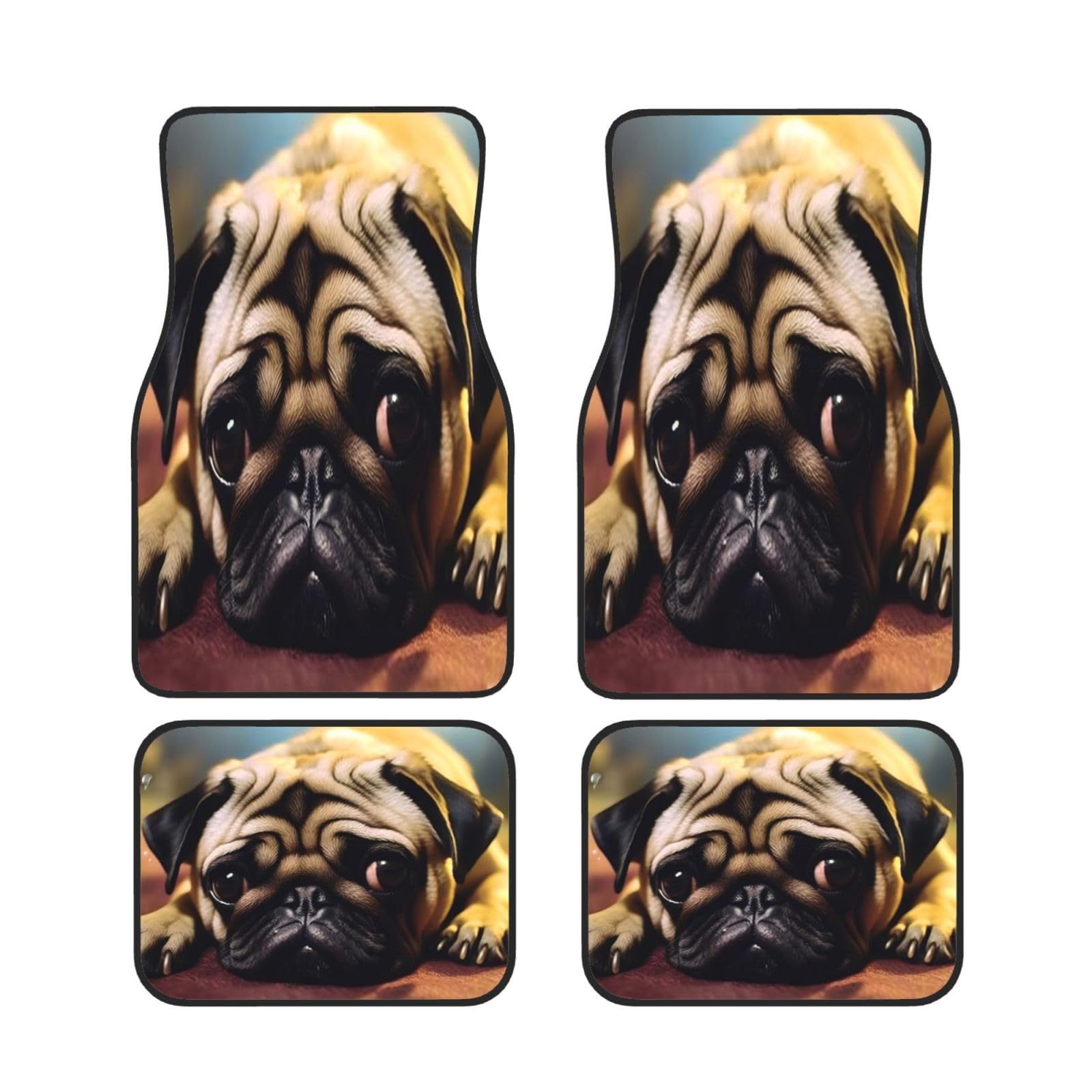 Cry Pug Universal Auto Fußmatten Auto Fußmatten Set von 4 Stück Automotive Front Rear Floor Mats Anti-Rutsch-Neopren Auto Fußmatten für SUVs, Limousinen, Van, LKW Cry Pug Universal Auto Fußmatten Auto Fußmatten Set von 4 Stück Automotive Front Rear Floor Mats Anti-Rutsch-Neopren Auto Fußmatten für SUVs, Limousinen, Van, LKW von BKTRAVERPT