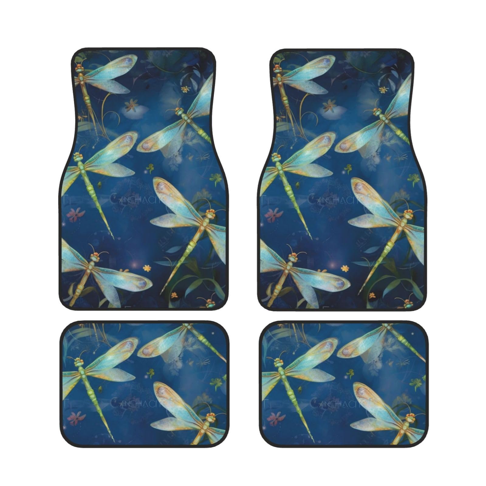 Dragonfly Universal Auto Fußmatten Auto Fußmatten Set von 4 Stück Automotive Front Rear Floor Mats Anti-Rutsch-Neopren Auto Fußmatten für SUVs, Limousinen, Van, LKW Dragonfly Universal Auto Fußmatten Auto Fußmatten Set von 4 Stück Automotive Front Rear Floor Mats Anti-Rutsch-Neopren Auto Fußmatten für SUVs, Limousinen, Van, LKW von BKTRAVERPT