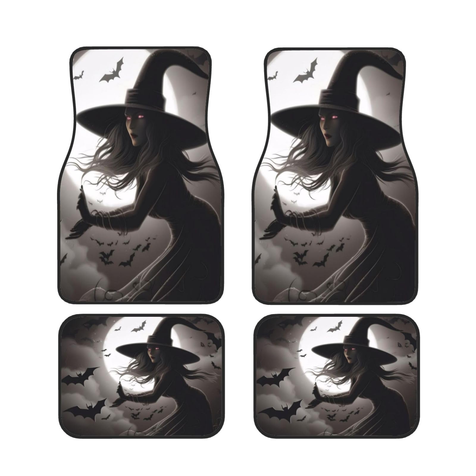 Halloween Witch Universal Auto Fußmatten Auto Fußmatten Set von 4 Stück Automotive Front Rear Floor Fußmatten Anti-Rutsch-Neopren Auto Fußmatten für SUVs, Limousinen, Van, LKW Halloween Witch Universal Auto Fußmatten Auto Fußmatten Set von 4 Stück Automotive Front Rear Floor Fußmatten Anti-Rutsch-Neopren Auto Fußmatten für SUVs, Limousinen, Van, LKW von BKTRAVERPT