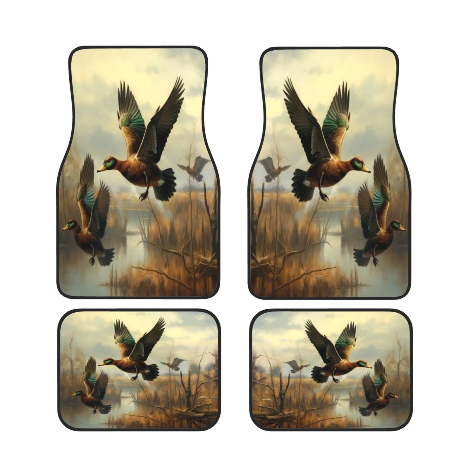 Hunting Flying Wild Universal Auto Fußmatten Auto Fußmatten Set von 4 Stück Automotive Front Rear Floor Mats Anti-Rutsch-Neopren Auto Fußmatten für SUVs, Limousinen, Van, LKW Hunting Flying Wild Universal Auto Fußmatten Auto Fußmatten Set von 4 Stück Automotive Front Rear Floor Mats Anti-Rutsch-Neopren Auto Fußmatten für SUVs, Limousinen, Van, LKW von BKTRAVERPT