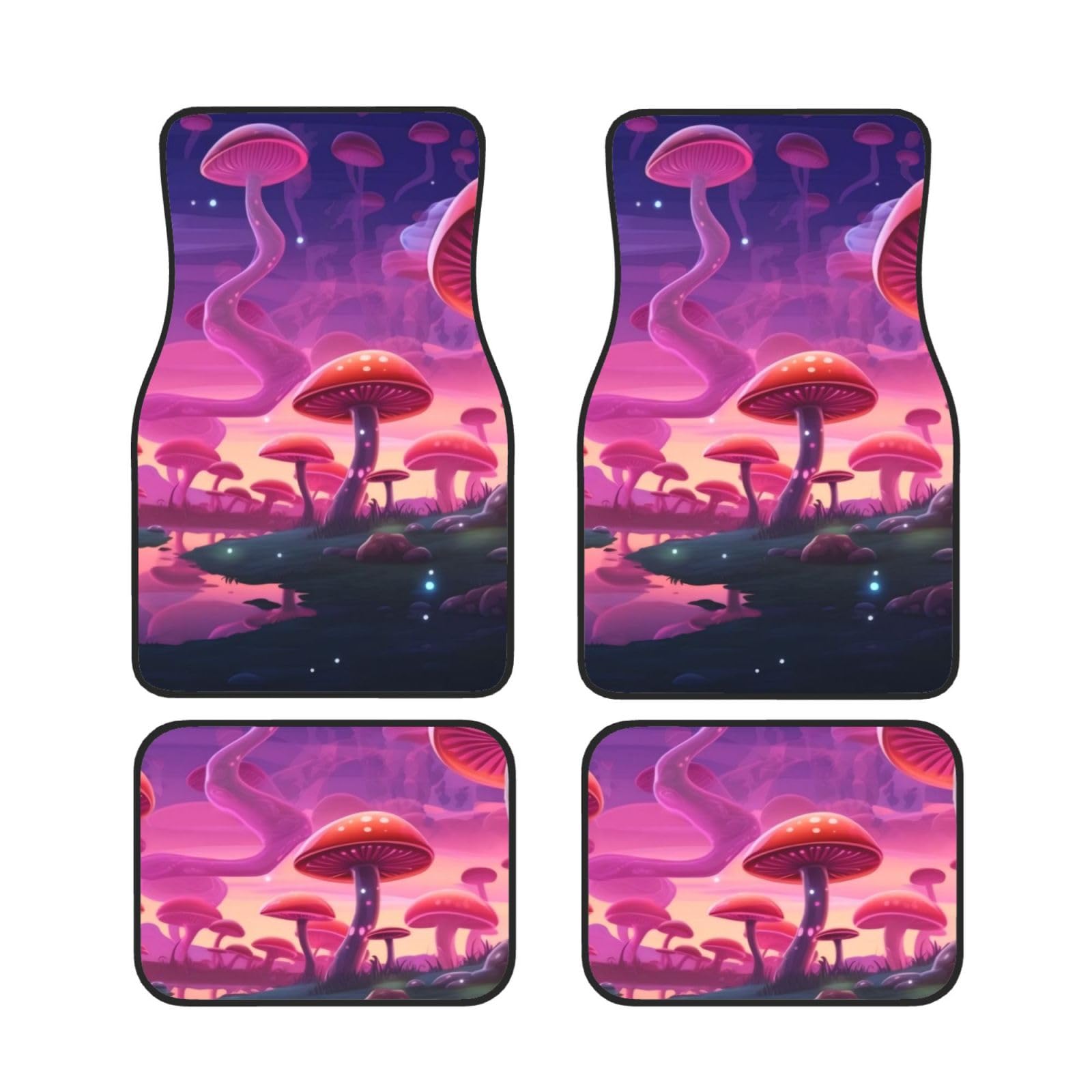 Magic Mushroom Universal Auto Fußmatten Auto Fußmatten Set von 4 Stück Automotive Front Rear Floor Mats Anti-Rutsch-Neopren Auto Fußmatten für SUVs, Limousinen, Van, LKW Magic Mushroom Universal Auto Fußmatten Auto Fußmatten Set von 4 Stück Automotive Front Rear Floor Mats Anti-Rutsch-Neopren Auto Fußmatten für SUVs, Limousinen, Van, LKW von BKTRAVERPT
