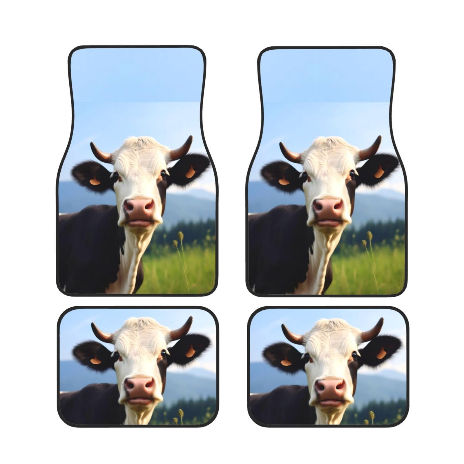 Niedliche Kuh Universal Auto Fußmatten Auto Fußmatten Set von 4 Stück Automotive Front Rear Floor Mats Anti-Rutsch-Neopren Auto Fußmatten für SUVs, Limousinen, Van, LKW Niedliche Kuh Universal Auto Fußmatten Auto Fußmatten Set von 4 Stück Automotive Front Rear Floor Mats Anti-Rutsch-Neopren Auto Fußmatten für SUVs, Limousinen, Van, LKW von BKTRAVERPT