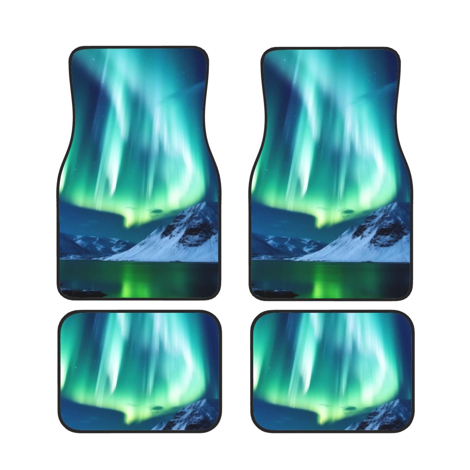 Northern Lights Universal Auto Fußmatten Auto Fußmatten Set von 4 Stück Automotive Front Rear Floor Mats Anti-Rutsch-Neopren Auto Fußmatten für SUVs, Limousinen, Van, LKW Northern Lights Universal Auto Fußmatten Auto Fußmatten Set von 4 Stück Automotive Front Rear Floor Mats Anti-Rutsch-Neopren Auto Fußmatten für SUVs, Limousinen, Van, LKW von BKTRAVERPT