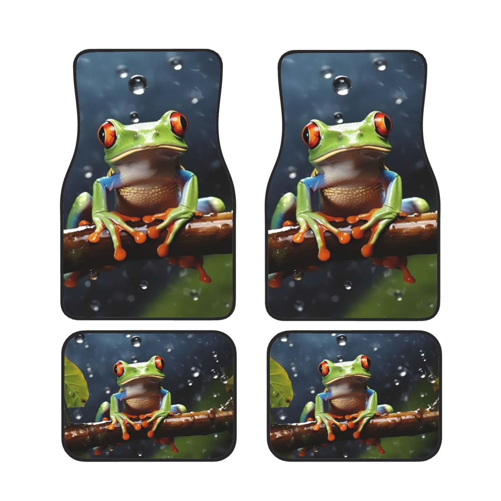 Peace Tree Frog Universal Auto Fußmatten Auto Fußmatten Set von 4 Stück Automotive Front Rear Floor Mats Anti-Rutsch-Neopren Auto Fußmatten für SUVs, Limousinen, Van, LKW Peace Tree Frog Universal Auto Fußmatten Auto Fußmatten Set von 4 Stück Automotive Front Rear Floor Mats Anti-Rutsch-Neopren Auto Fußmatten für SUVs, Limousinen, Van, LKW von BKTRAVERPT