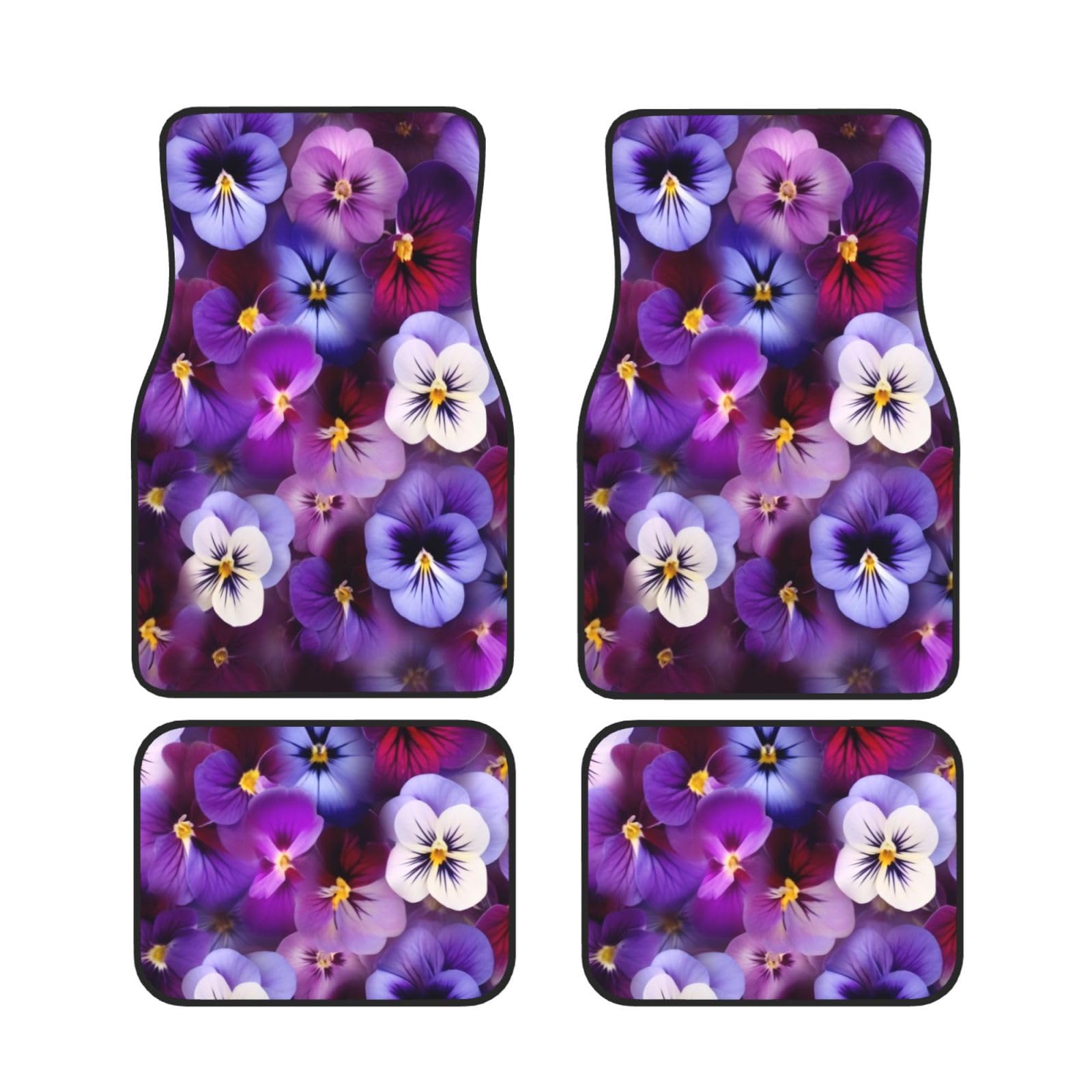 Purple Flower Universal Auto Fußmatten Set von 4 Stück Automotive Front Rear Floor Fußmatten Anti-Rutsch-Neopren Auto Fußmatten für SUVs, Limousinen, Van, LKW Purple Flower Universal Auto Fußmatten Set von 4 Stück Automotive Front Rear Floor Fußmatten Anti-Rutsch-Neopren Auto Fußmatten für SUVs, Limousinen, Van, LKW von BKTRAVERPT