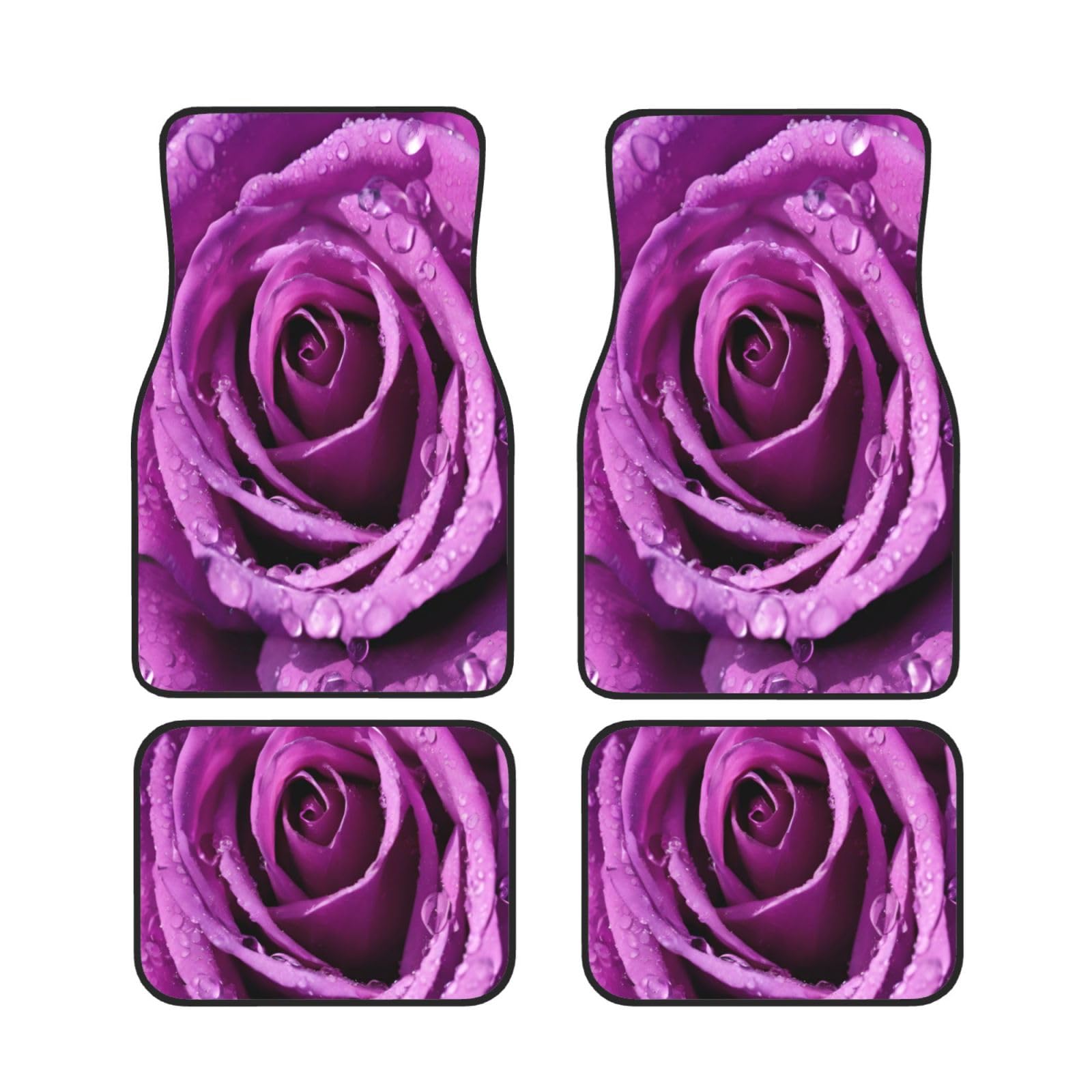 Purple Rose Universal Auto Fußmatten Auto Fußmatten Set von 4 Stück Automotive Vorne Hinten Fußmatten Anti-Rutsch-Neopren Auto Fußmatten für SUVs, Limousinen, Van, LKW Purple Rose Universal Auto Fußmatten Auto Fußmatten Set von 4 Stück Automotive Vorne Hinten Fußmatten Anti-Rutsch-Neopren Auto Fußmatten für SUVs, Limousinen, Van, LKW von BKTRAVERPT