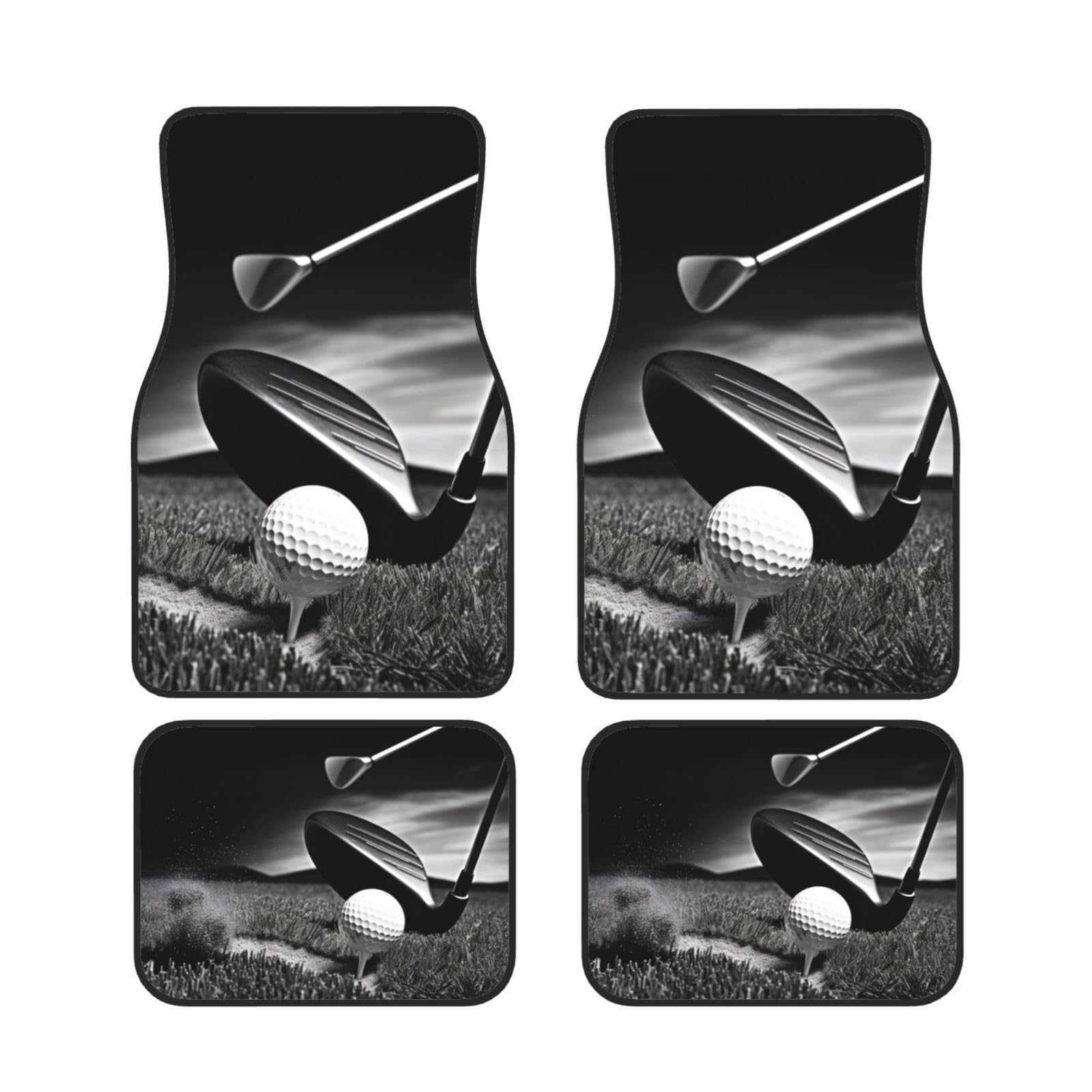 Schwarz und Weiß Golf Universal Auto Fußmatten Auto Fußmatten Set von 4 Stück Automotive Front Rear Floor Mats Anti-Rutsch-Neopren Auto Fußmatten für SUVs, Limousinen, Van, LKW Schwarz und Weiß Golf Universal Auto Fußmatten Auto Fußmatten Set von 4 Stück Automotive Front Rear Floor Mats Anti-Rutsch-Neopren Auto Fußmatten für SUVs, Limousinen, Van, LKW von BKTRAVERPT