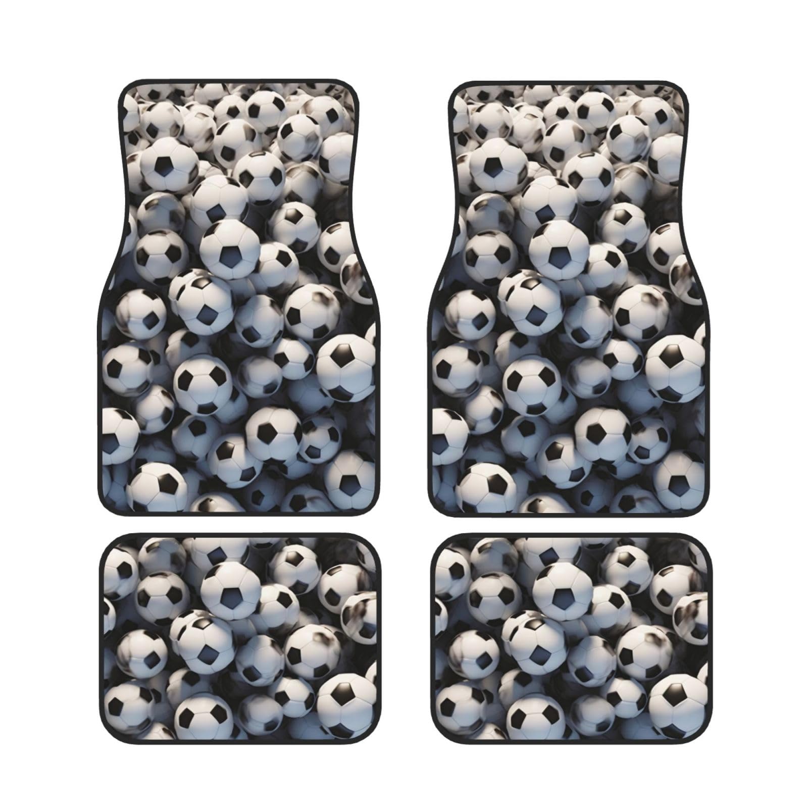 Soccer Sea Universal-Auto-Fußmatten, 4-teiliges Set, für vorne und hinten, rutschfest, Neopren, für SUVs, Limousinen, Van, LKW Soccer Sea Universal-Auto-Fußmatten, 4-teiliges Set, für vorne und hinten, rutschfest, Neopren, für SUVs, Limousinen, Van, LKW von BKTRAVERPT