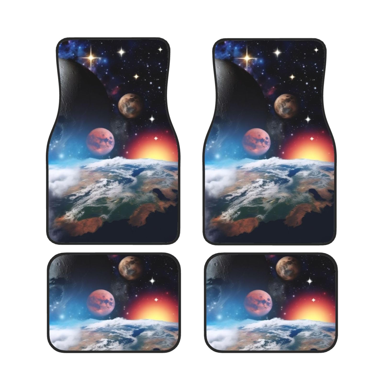 Space Planet Universal Auto Fußmatten Auto Fußmatten Set von 4 Stück Automotive Front Rear Floor Mats Anti-Rutsch-Neopren Auto Fußmatten für SUVs, Limousinen, Van, LKW Space Planet Universal Auto Fußmatten Auto Fußmatten Set von 4 Stück Automotive Front Rear Floor Mats Anti-Rutsch-Neopren Auto Fußmatten für SUVs, Limousinen, Van, LKW von BKTRAVERPT