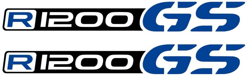 2 Aufkleber kompatibel mit/Ersatz für BMW Motorrad R 1200 GS Adventure (schwarz-blau) von BLACK DOVES GRAPHICS