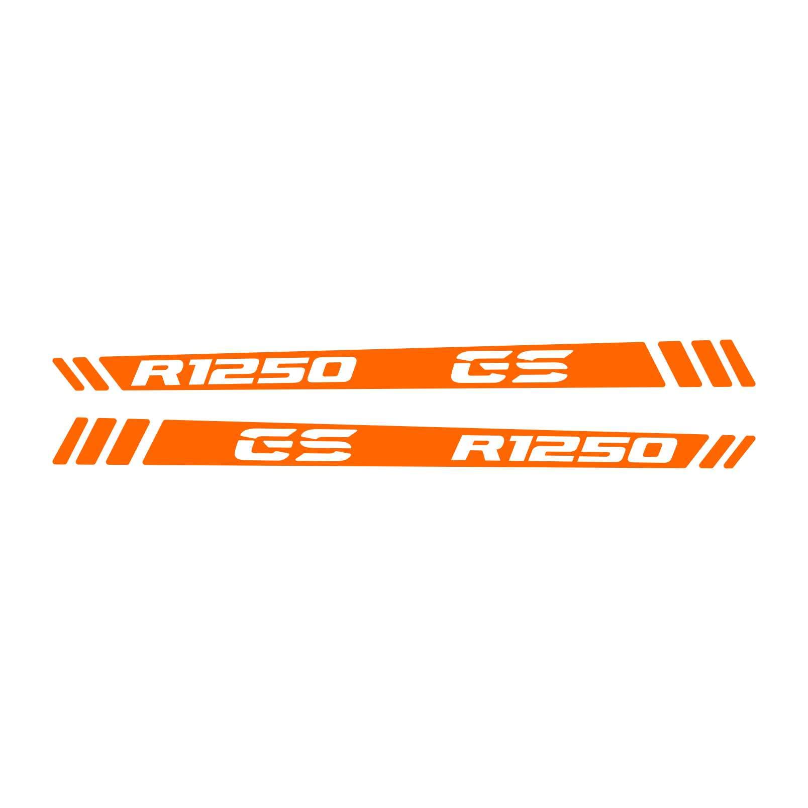 2 Stück Aufkleber für Motorrad R 1250 GS Adventure Handschutz (orange) von BLACK DOVES GRAPHICS