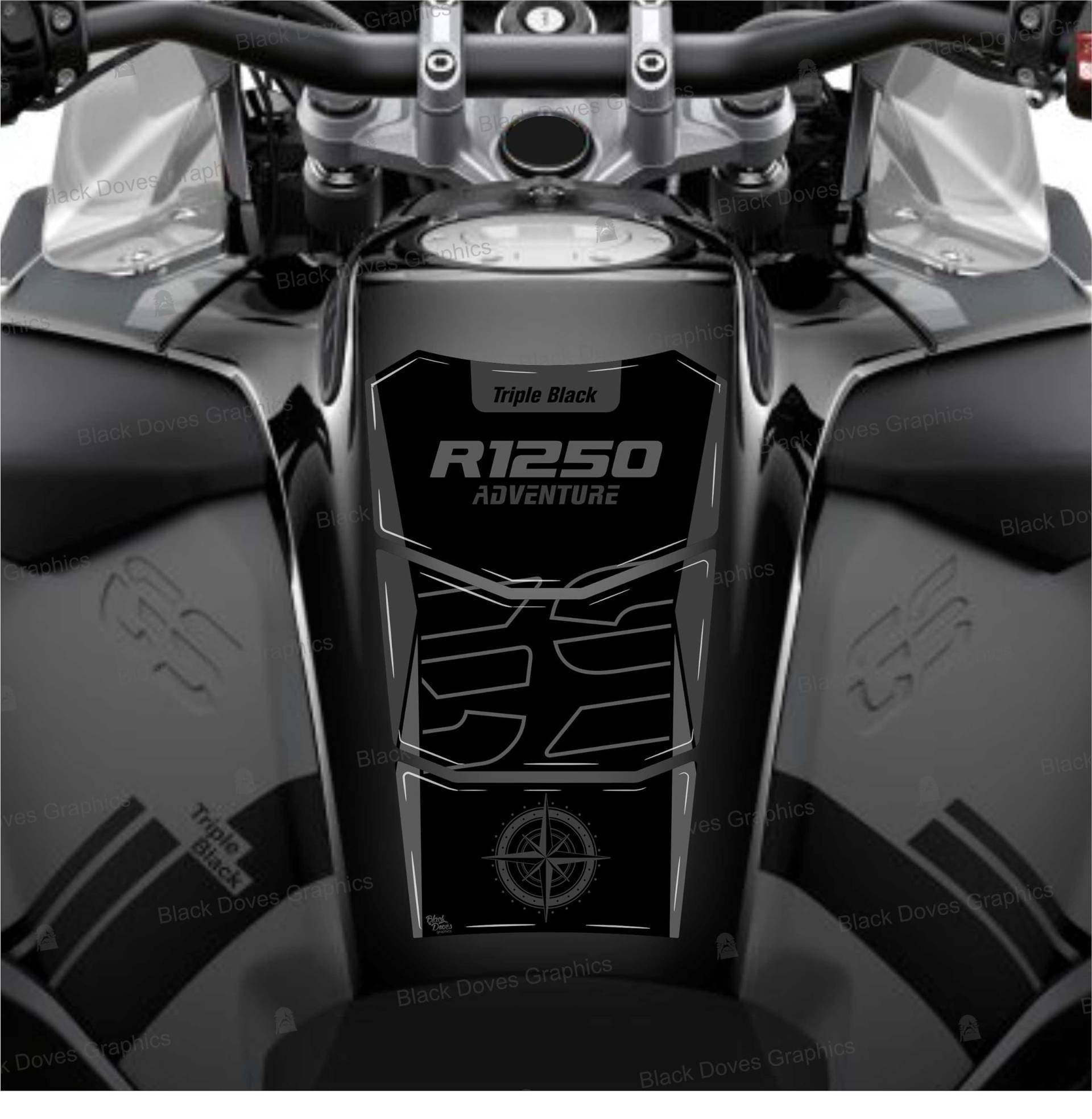 3D Aufkleber Harz Tankpad Tankschutz kompatibel mit R1250 GS Adventure Triple Black R1250GS R 1250 3D Aufkleber Harz Tankpad Tankschutz kompatibel mit R1250 GS Adventure Triple Black R1250GS R 1250 von BLACK DOVES GRAPHICS