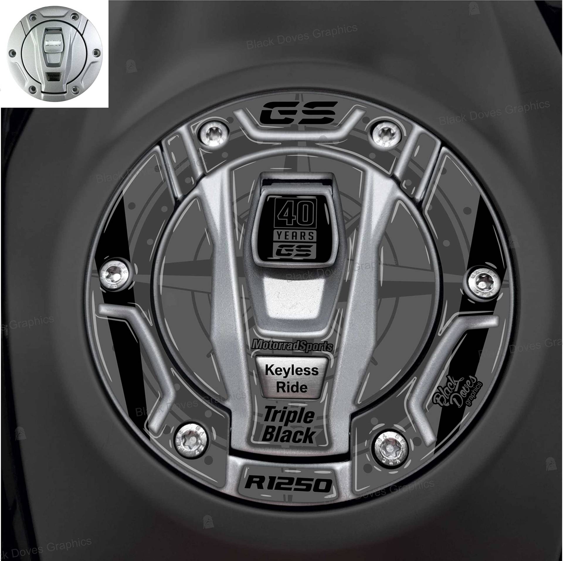 3D-Aufkleber Tankdeckel kompatibel mit/Ersatz für BMW MOTORRAD Moto R 1250 GS und Adventure 2021 3D-Aufkleber Tankdeckel kompatibel mit/Ersatz für BMW MOTORRAD Moto R 1250 GS und Adventure 2021 von BLACK DOVES GRAPHICS