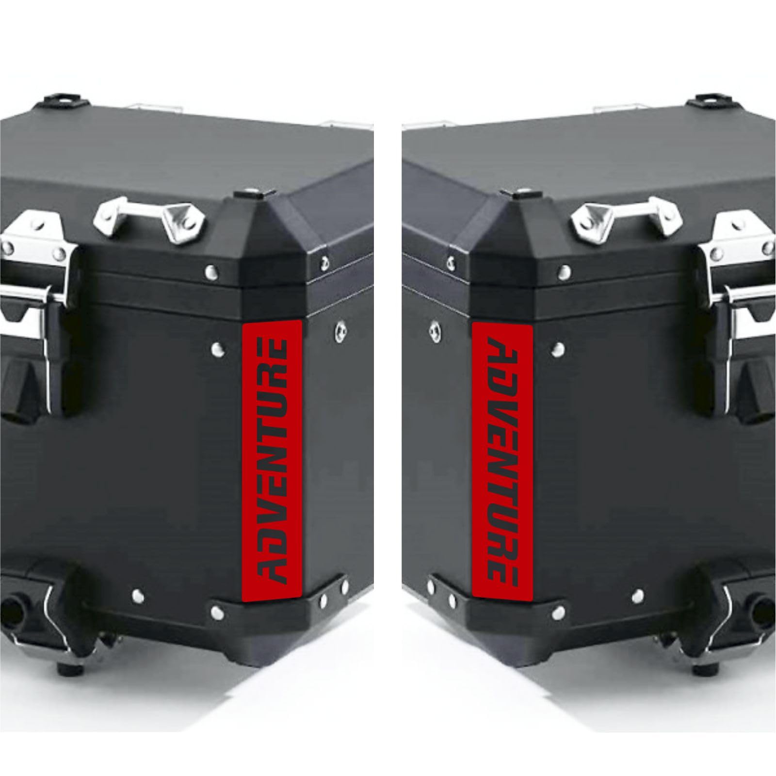 2 reflektierende Aufkleber kompatibel mit / Ersatz für BMW Motorrad R 1200 1250 1150 F 800 650 F700 GS A R1200GS R1200 für Touratech Motorcycle Aluminium Panniers Top Case (rot) von BLACK DOVES GRAPHICS
