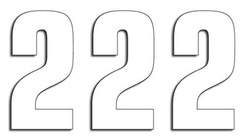 MX Startnummern Set Two Series Standard weiß 16x7,5cm 3er Set Nummer 2 von BLACKBIRD RACING