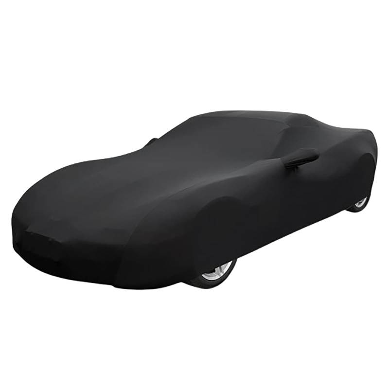 Autoabdeckung für Genesis GV80 2.5T GV80 3.5T, Dehnbarer Atmungsaktiver Staubdichter Weicher Samt-Stretch-Stoff Indoor Sportwagen Autoplane Autoabdeckung Indoor,A Black-3.5T von BLAFT