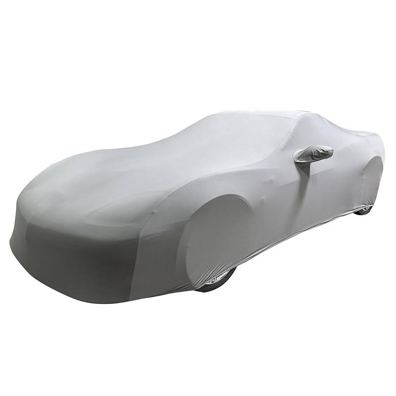 Autoabdeckung für Koenigsegg CCX, CCXR, One:1, Dehnbarer Atmungsaktiver Staubdichter Weicher Samt-Stretch-Stoff Indoor Sportwagen Autoplane Autoabdeckung Indoor,C Silver Gray-One:1 von BLAFT