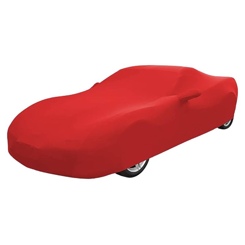 Autoabdeckung für Spyker B6 Venator Concept Limited Edition, Dehnbarer Atmungsaktiver Staubdichter Weicher Samt-Stretch-Stoff Indoor Sportwagen Autoplane Autoabdeckung Indoor,B Red von BLAFT