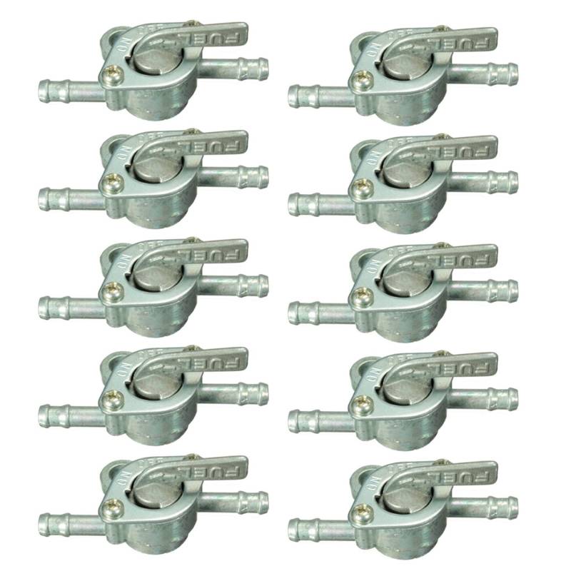 BLASHRD 10Stck 1/4 Inline ÖL Gas Kraftstofftank Wasserhahn Filter Petcock Schalter Pit Pro Quad Dirt Bike von BLASHRD