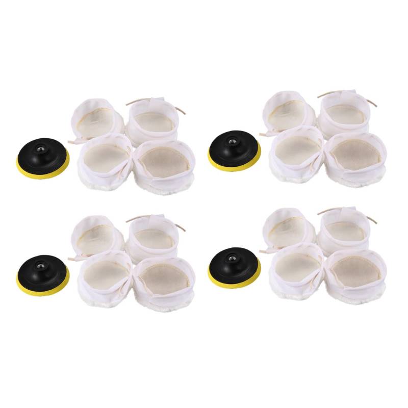 BLASHRD 20-Teiliges Polier- / Pufferset Soft Wool Bonnet Pad : 4 von BLASHRD