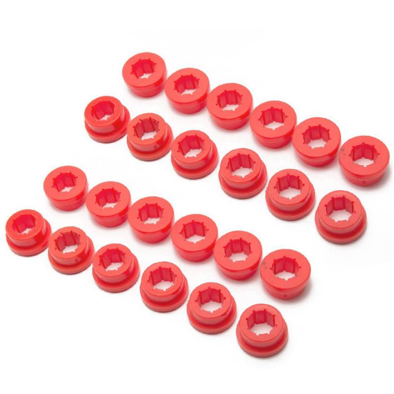 BLASHRD 24 Stück/Los Unterer Querlenker Arm Hinterer Sturz Kit Buchsen EP-CA0111 für 88-05 Ek Eg Es Rot von BLASHRD